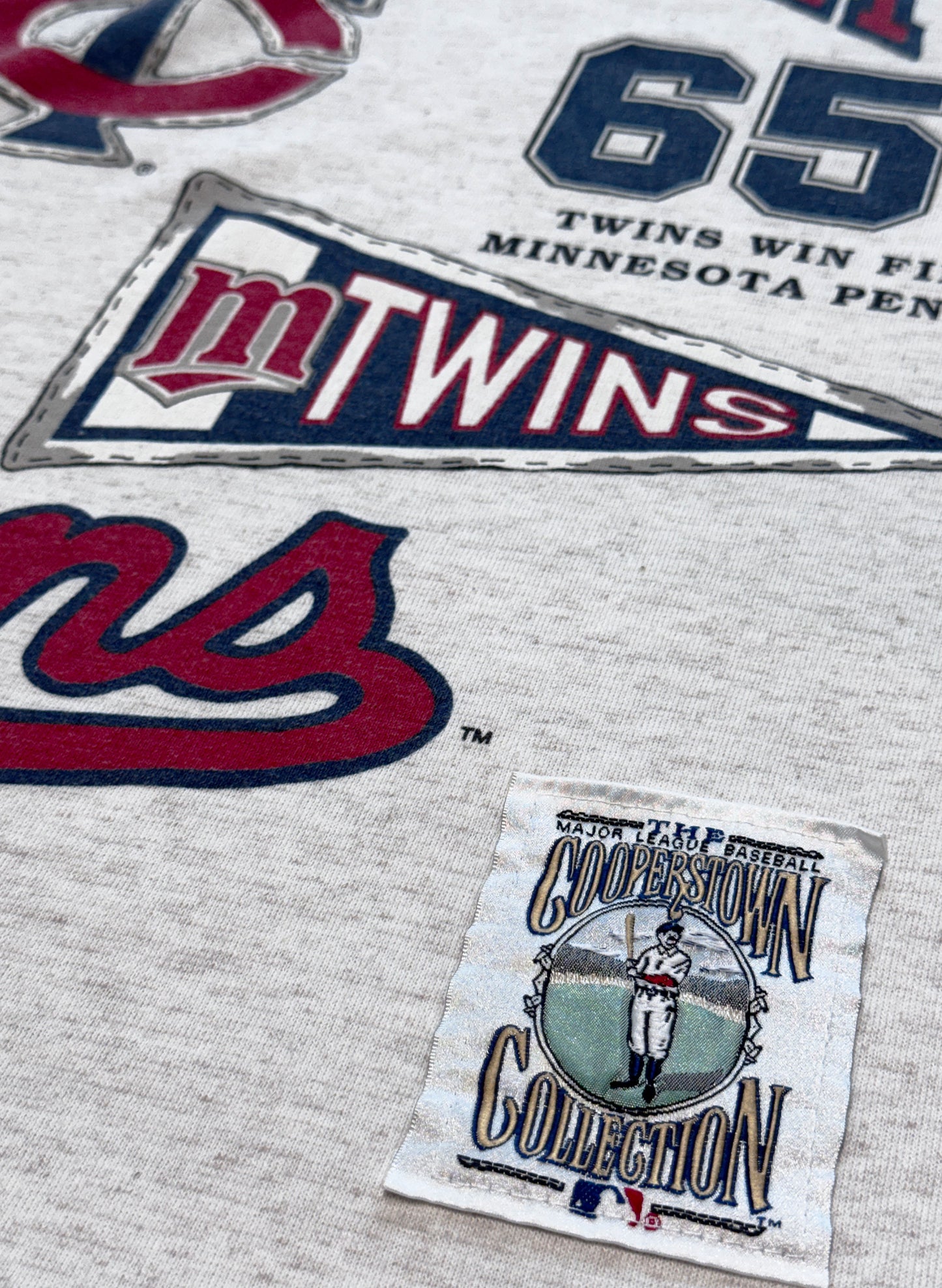 (SUP-746) MLB 1965 MINNESOTA TWINS 3/4 SLEEVE TEE - MADE IN U.S.A.