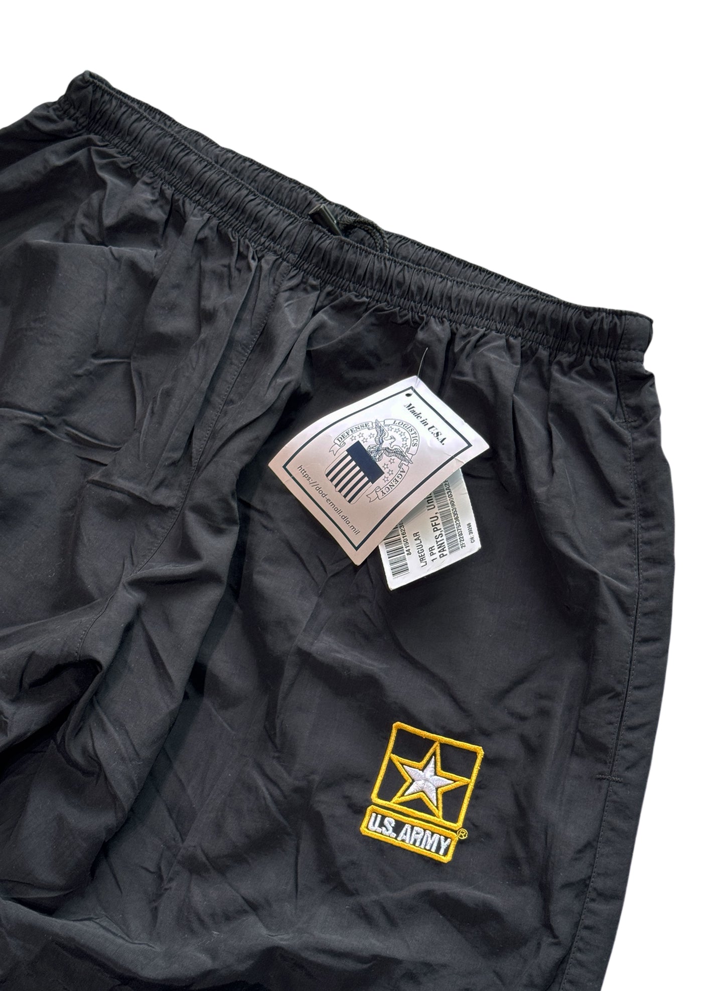 (SUP-501) DEADSTOCK U.S.ARMY APFU TRAINING NYLON PANTS - LARGE /REGULAR