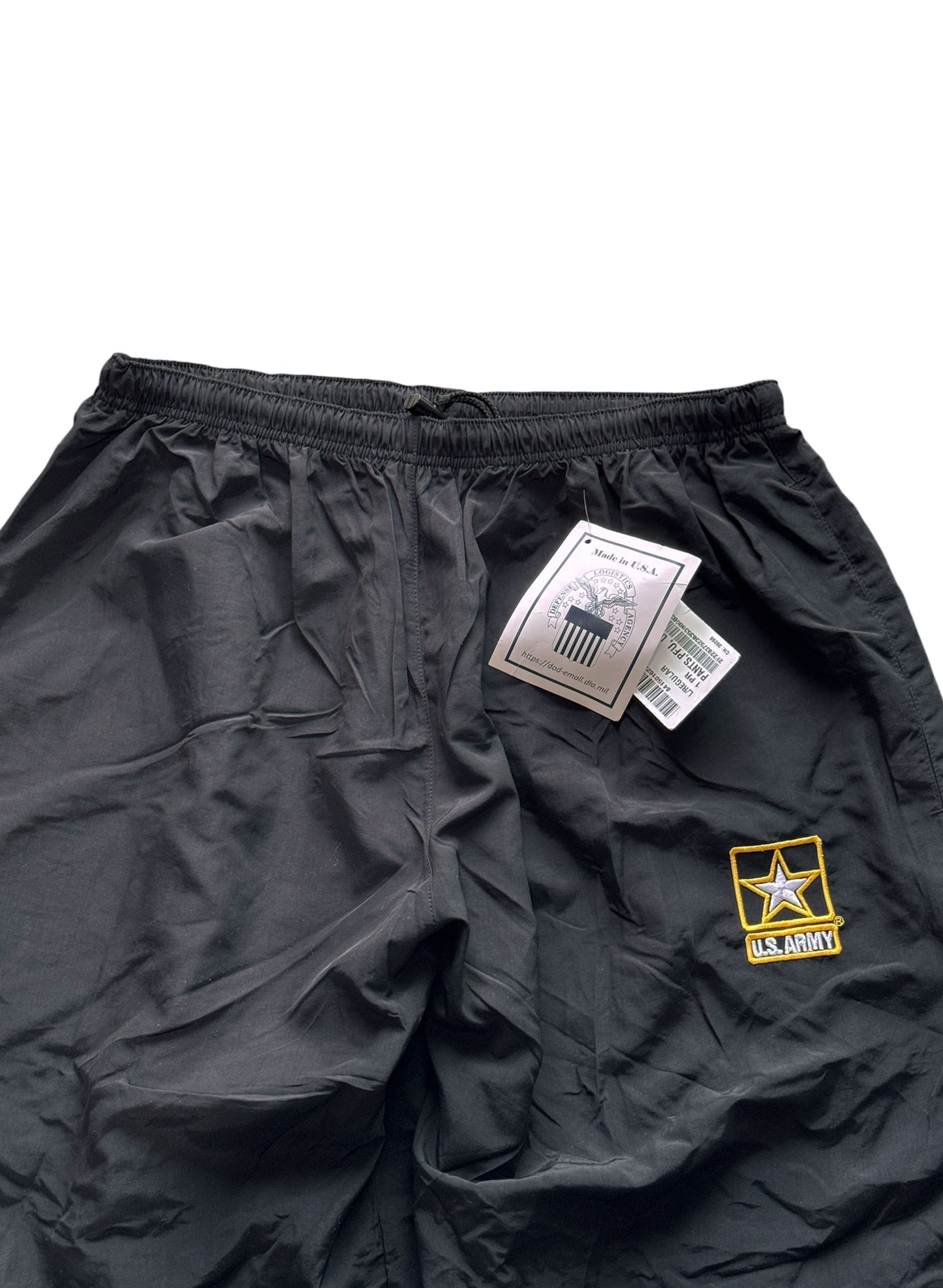 (SUP-501) DEADSTOCK U.S.ARMY APFU TRAINING NYLON PANTS - LARGE /REGULAR