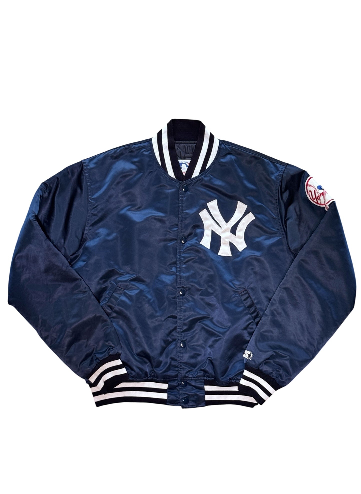(SUP-762) STARTER NEW YORK YANKEES NYLON STADIUM JACKET - L - MADE IN U.S.A.