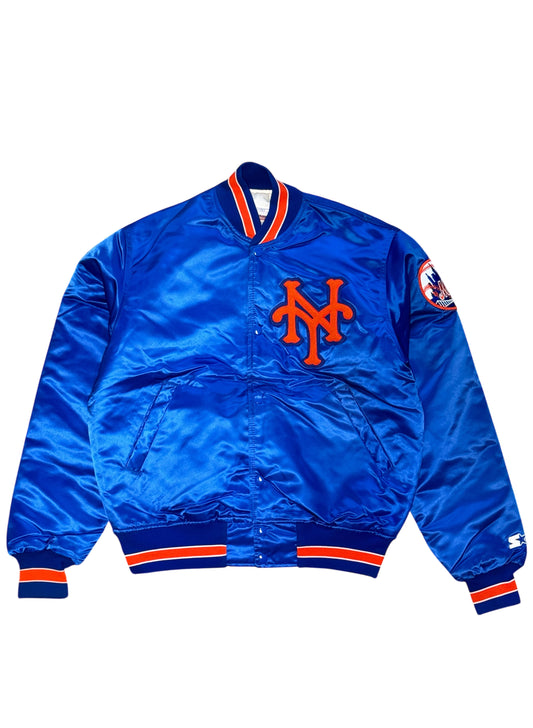 (SUP-532) STARTER NEW YORK METS NYLON STADIUM JACKET - MADE IN JAMAICA