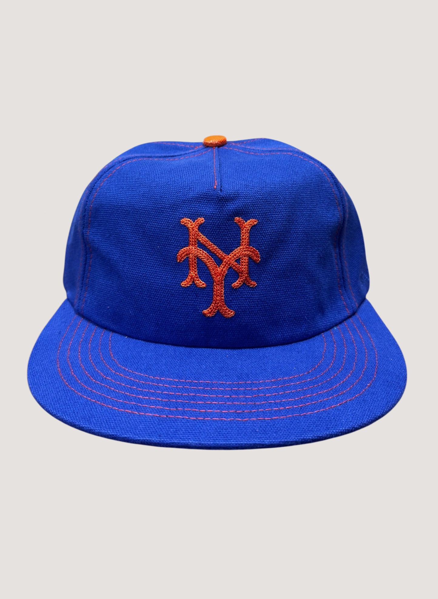 Uncle Jay's Vintage NY Mets Chaintitch Canvas Cap Blue/Orange (UNCLE-017)
