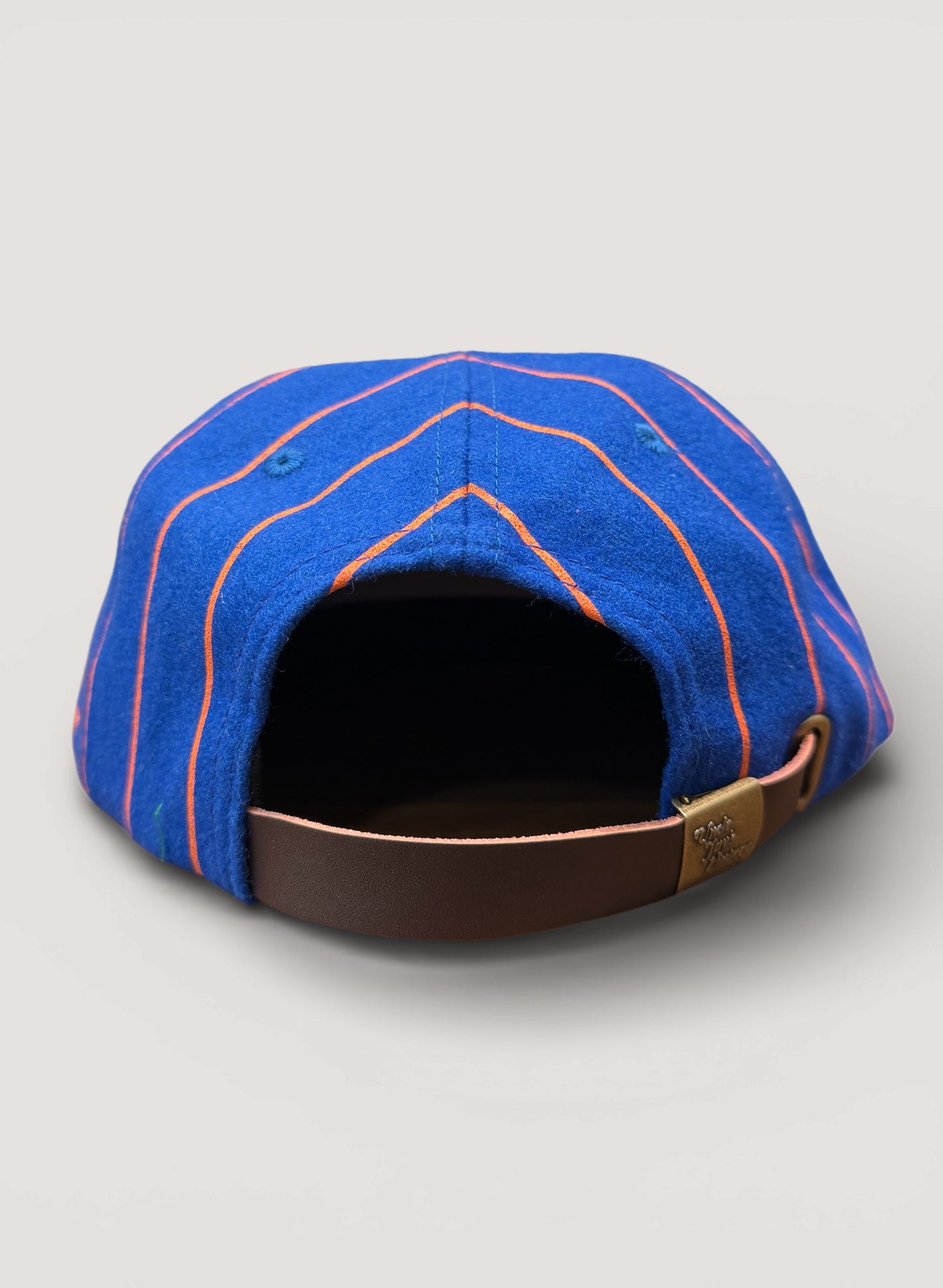 Uncle Jay's Vintage PINSTRIPE METS Chainstitch CAP BLUE/ORANGE (UNCLE-008)