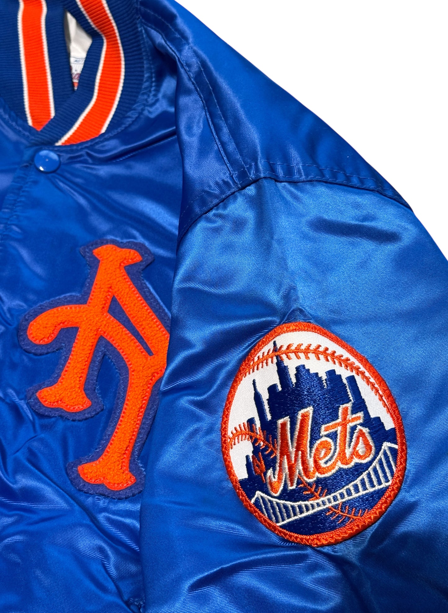 (SUP-532) STARTER NEW YORK METS NYLON STADIUM JACKET - MADE IN JAMAICA