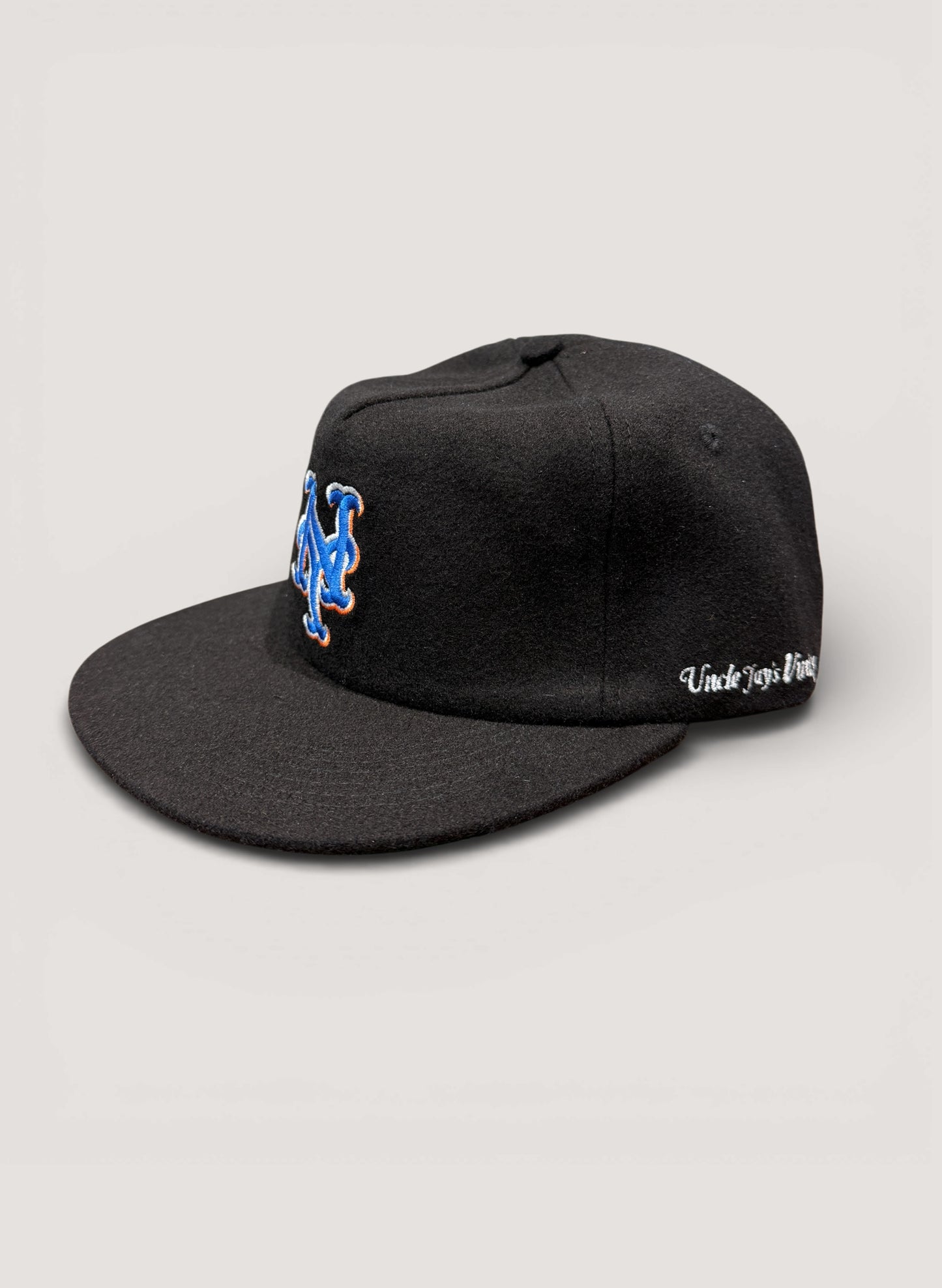 Uncle Jay's Vintage WOOL METS CAP BLACK (UNCLE-009)