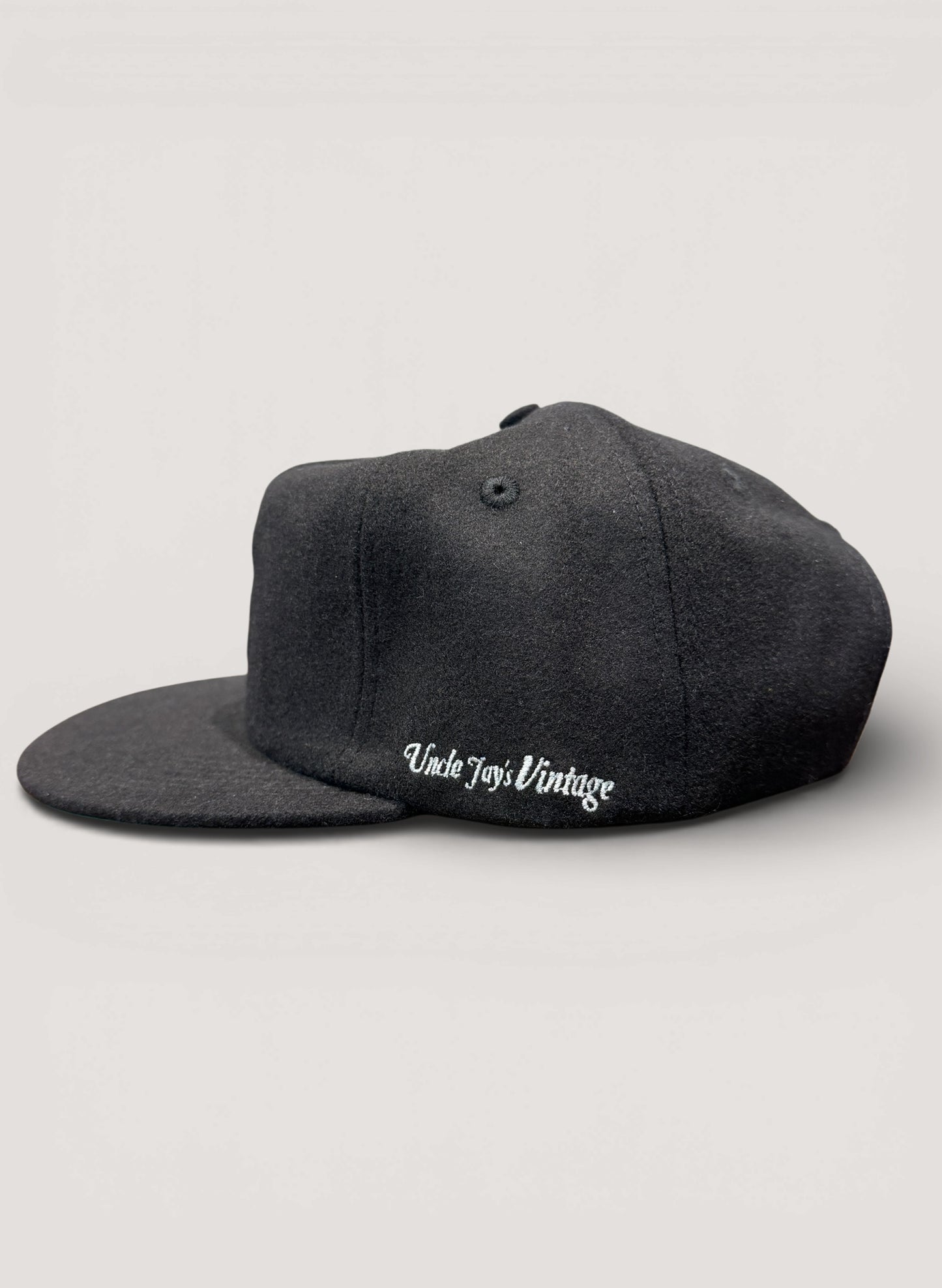 Uncle Jay's Vintage WOOL METS CAP BLACK (UNCLE-009)