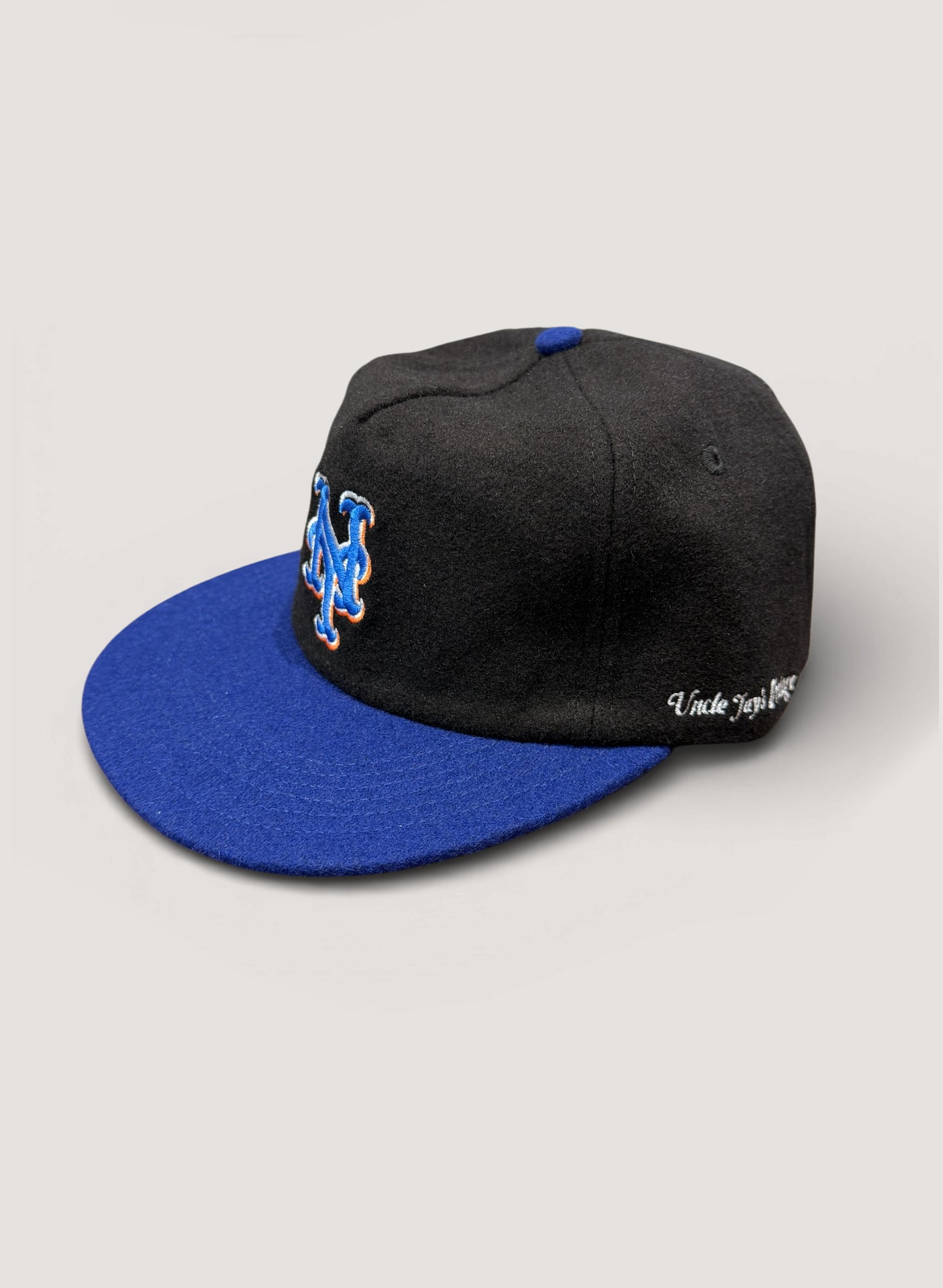 Uncle Jay's Vintage WOOL METS CAP BLACK/BLUE (UNCLE-009)