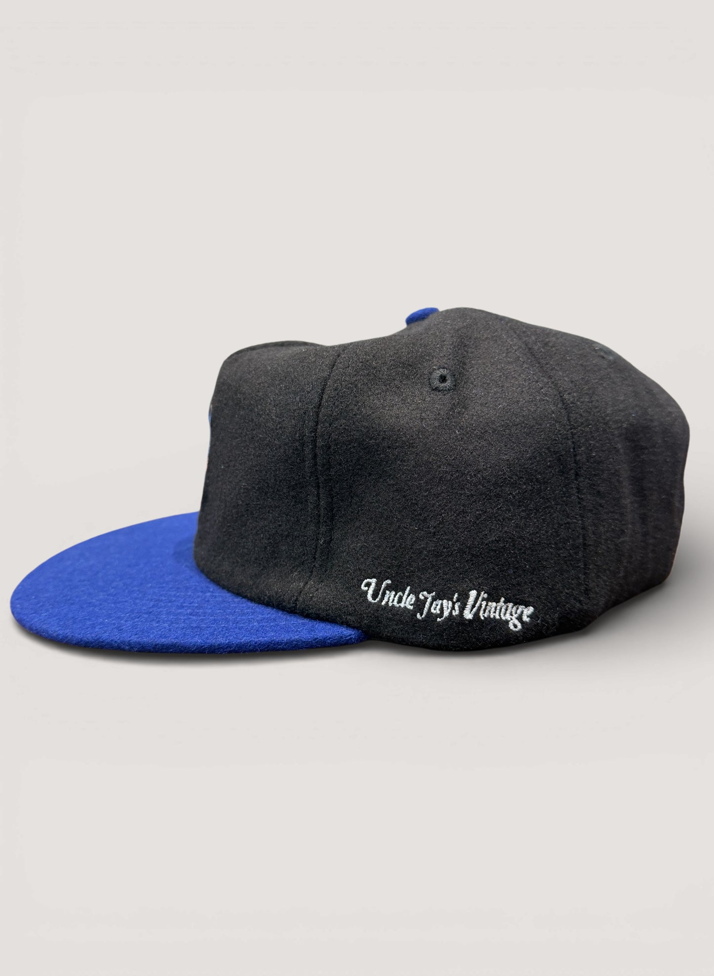 Uncle Jay's Vintage WOOL METS CAP BLACK/BLUE (UNCLE-009)