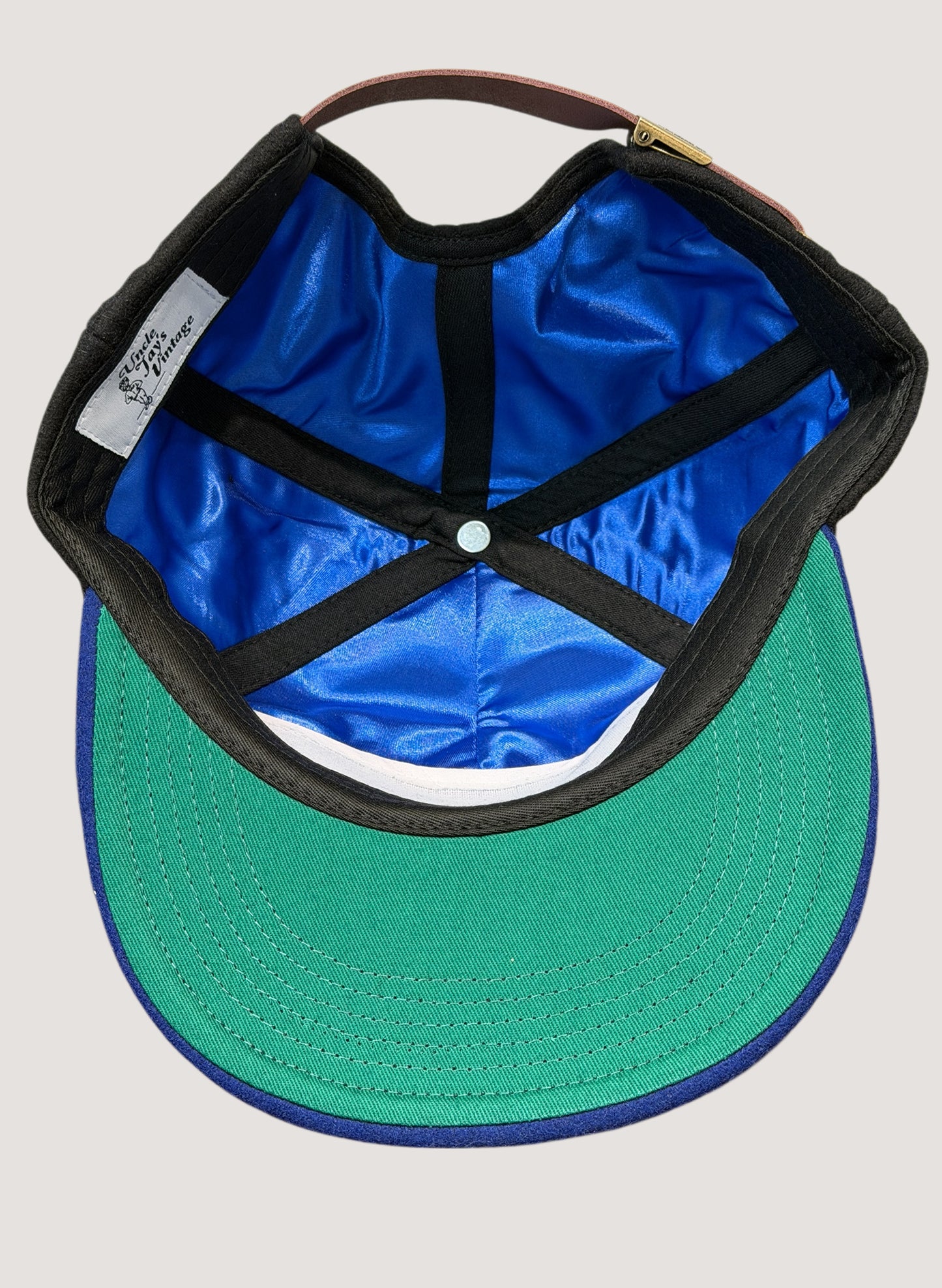 Uncle Jay's Vintage WOOL METS CAP BLACK/BLUE (UNCLE-009)