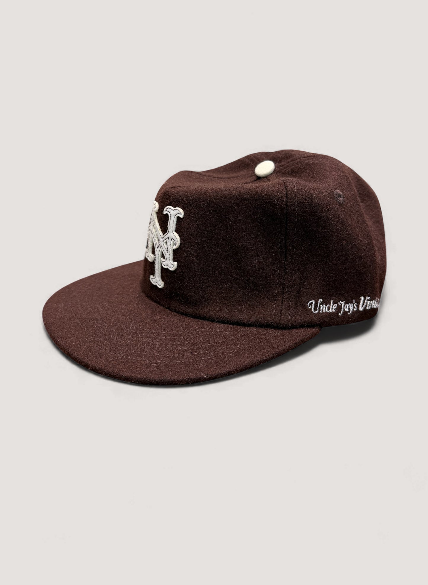 Uncle Jay's Vintage METS FELT PATCH Cap BROWN (UNCLE-003)