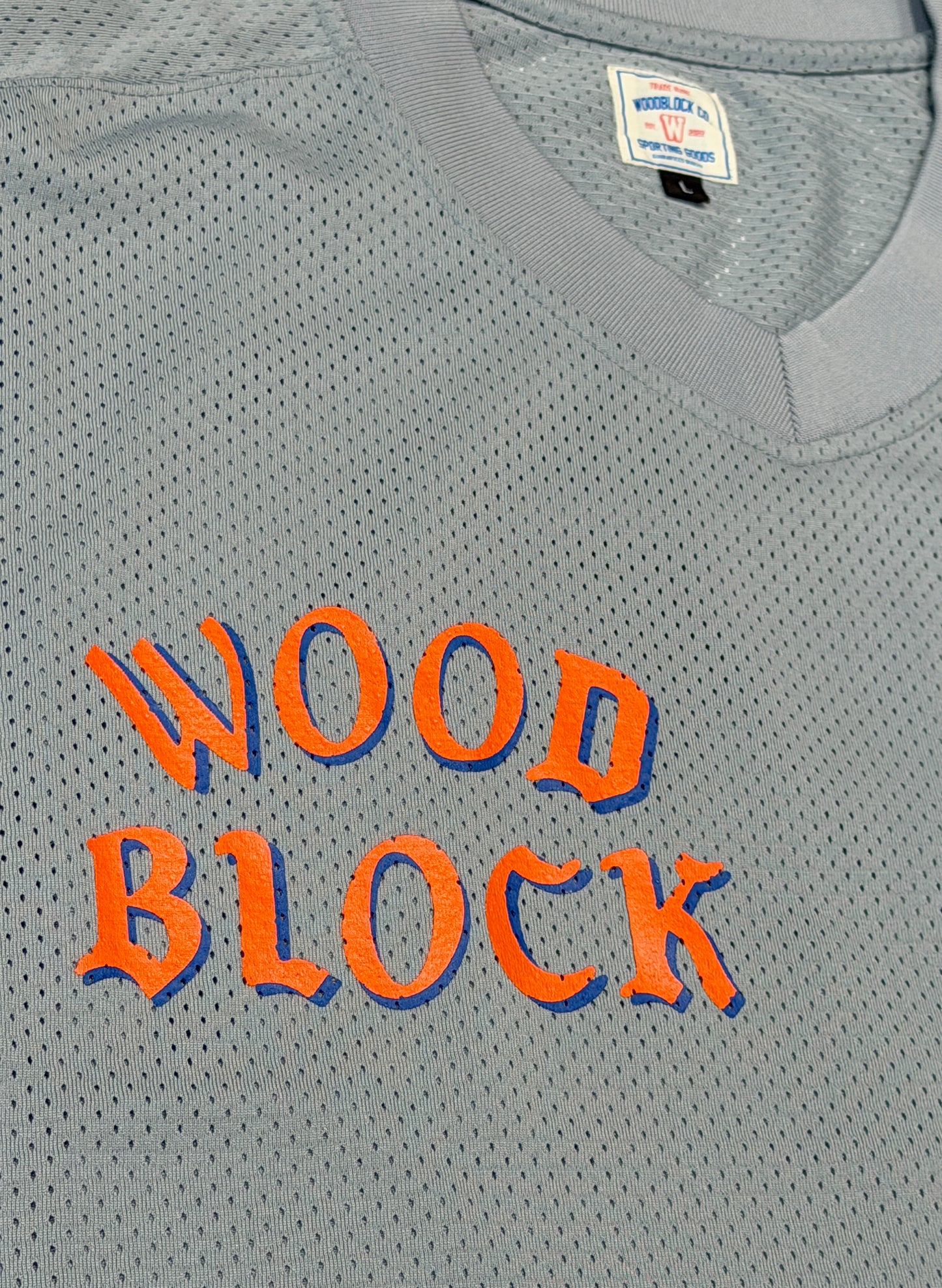 WOODBLOCK x MASTERPIECE SOUND V-NECK GAME SHIRT GREY (WB-26SS-022)
