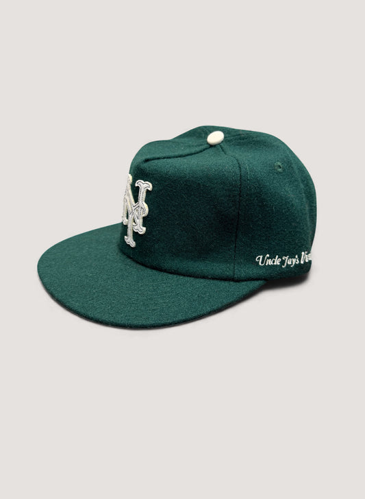 Uncle Jay's Vintage METS FELT PATCH Cap GREEN (UNCLE-003)