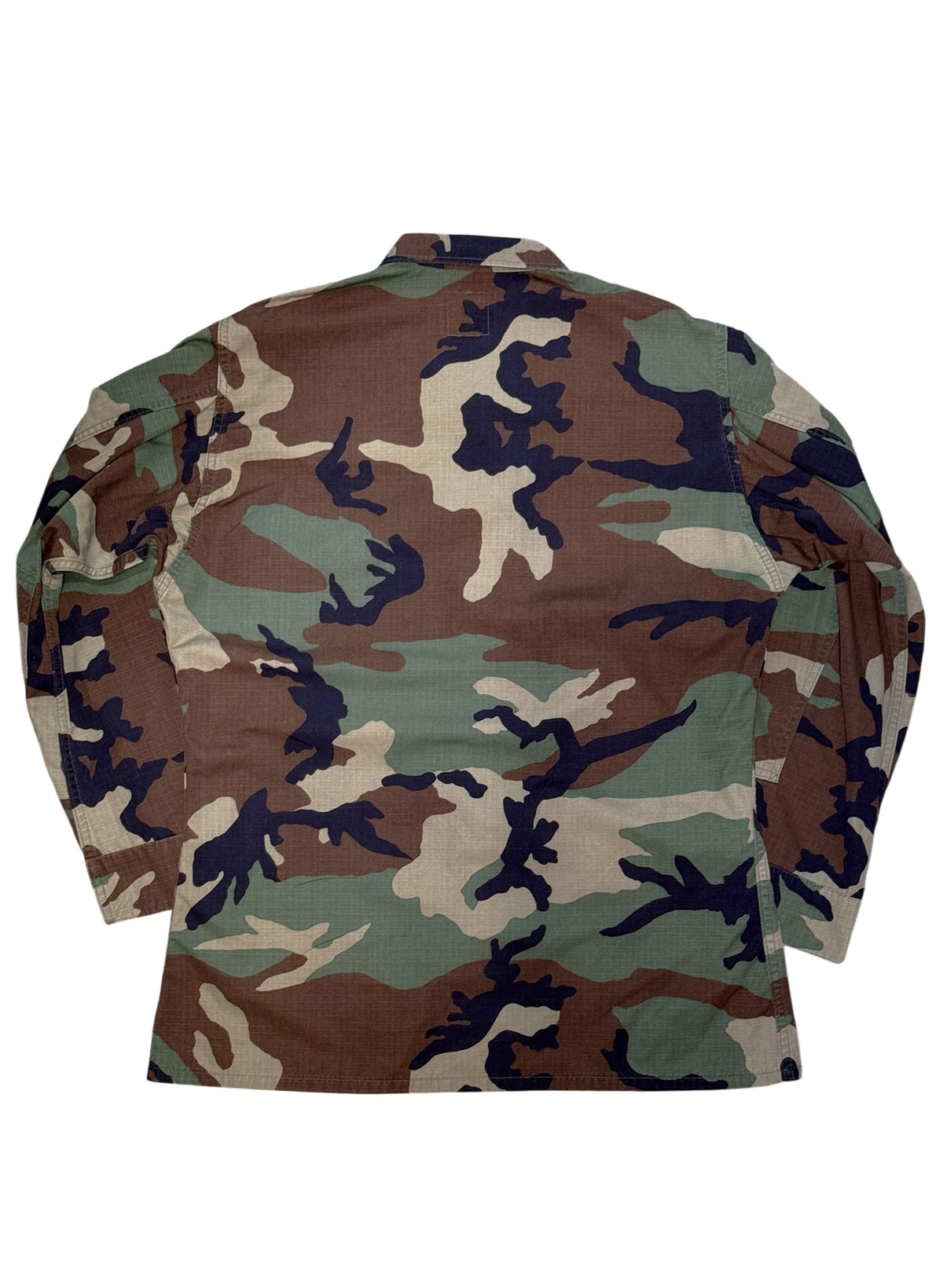 (SUP-847) US MILITARY WOODLAND CAMO RIPSTOP BDU SHIRT (1) - M/L