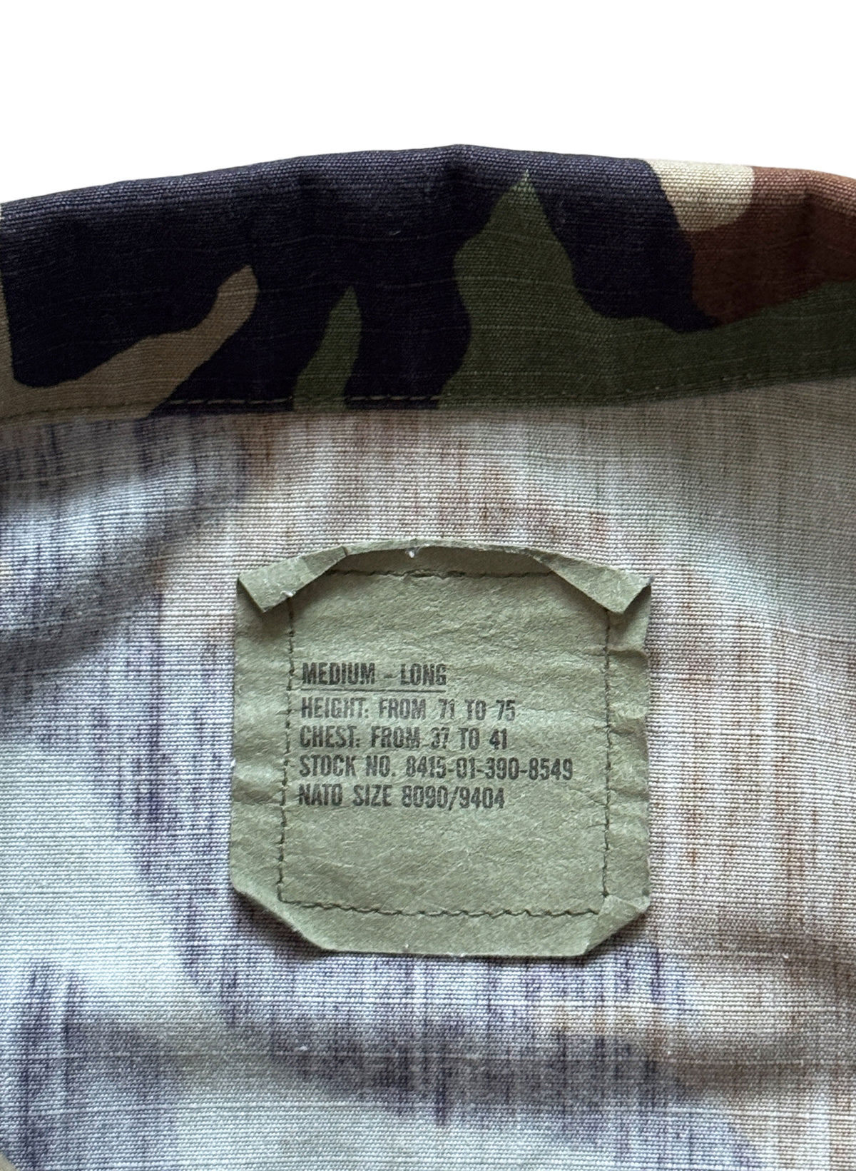 (SUP-847) US MILITARY WOODLAND CAMO RIPSTOP BDU SHIRT (1) - M/L