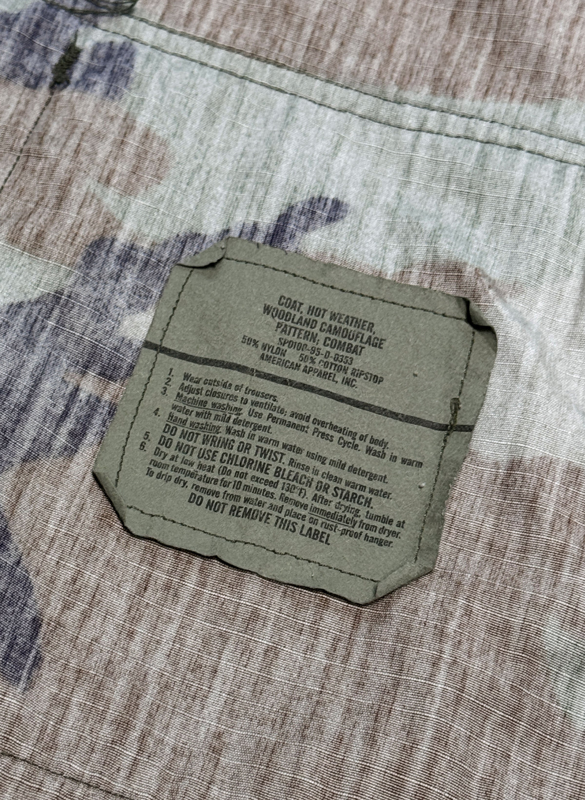 (SUP-847) US MILITARY WOODLAND CAMO RIPSTOP BDU SHIRT (1) - M/L
