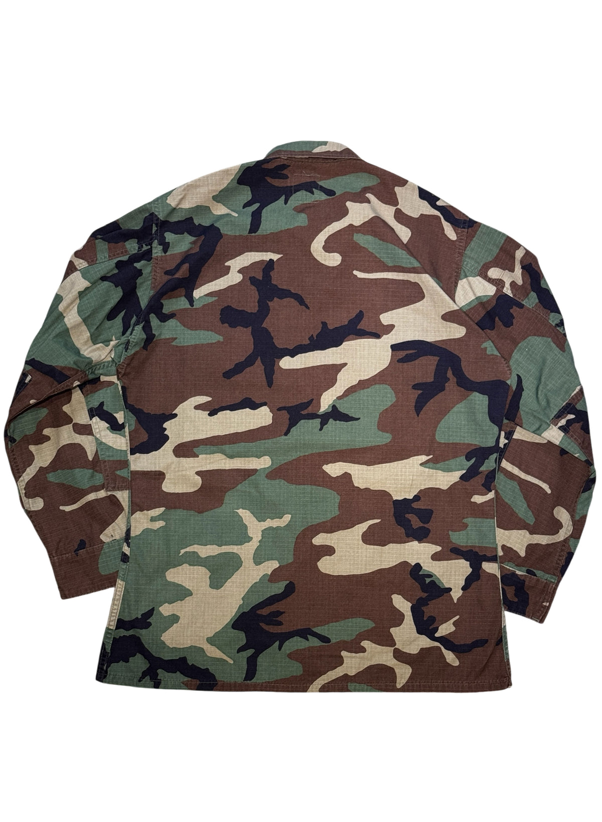 (SUP-848) US MILITARY WOODLAND CAMO RIPSTOP BDU SHIRT (2) - M/L