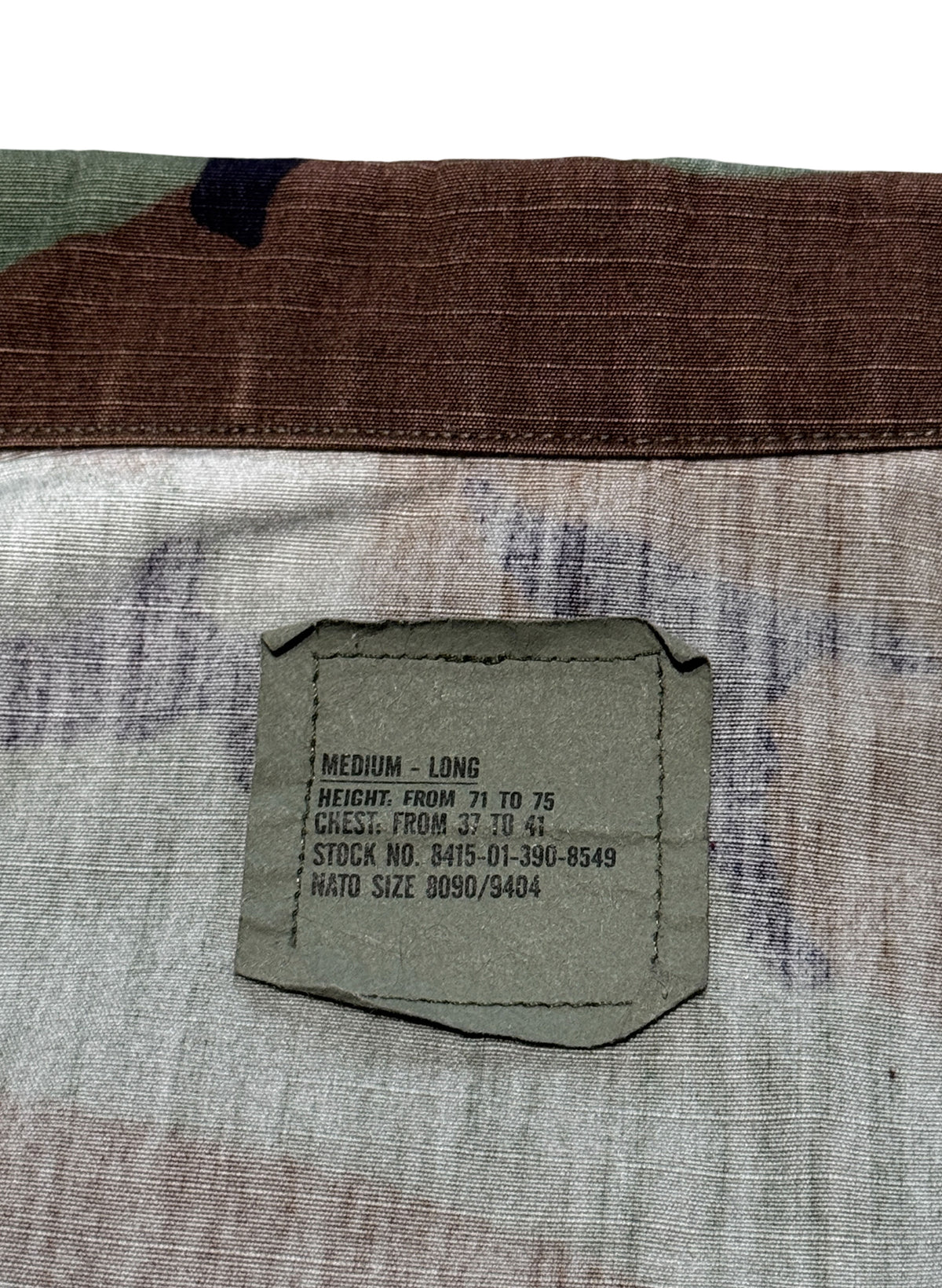 (SUP-849) US MILITARY WOODLAND CAMO RIPSTOP BDU SHIRT (3) - M/L