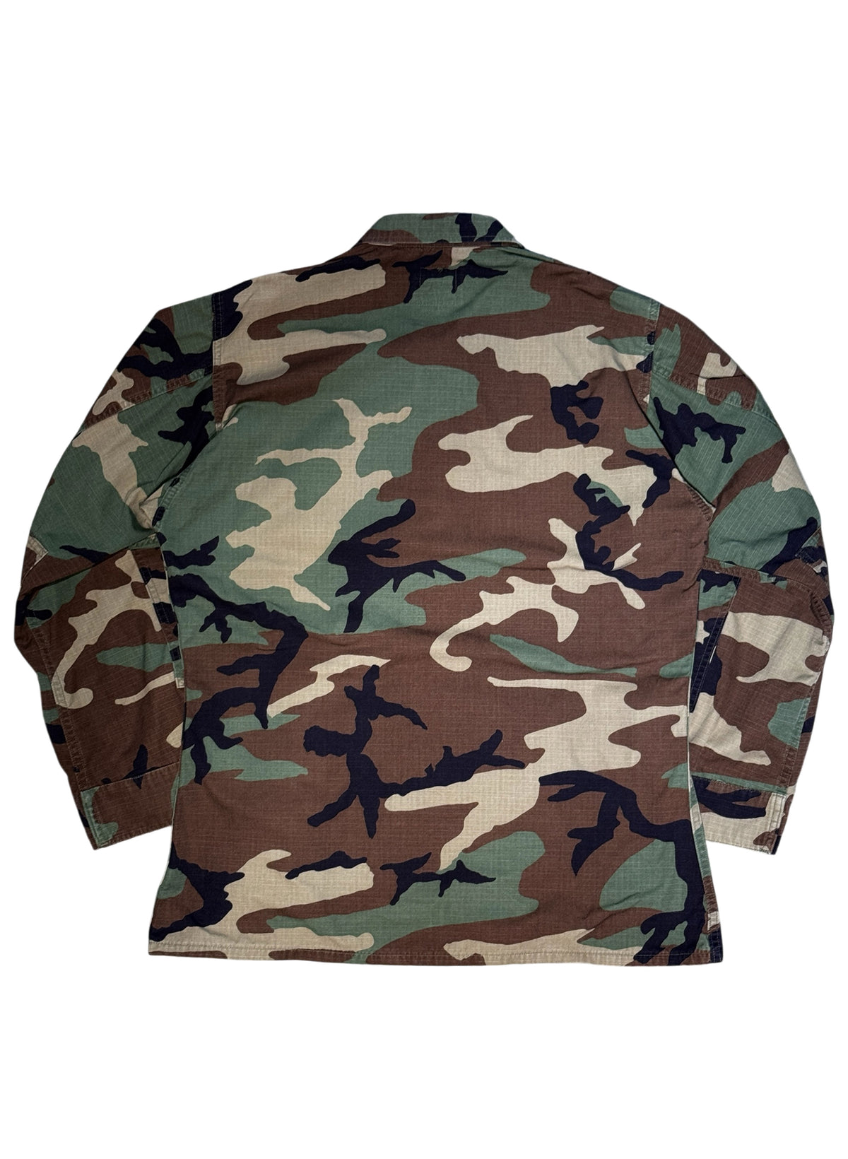 (SUP-849) US MILITARY WOODLAND CAMO RIPSTOP BDU SHIRT (3) - M/L