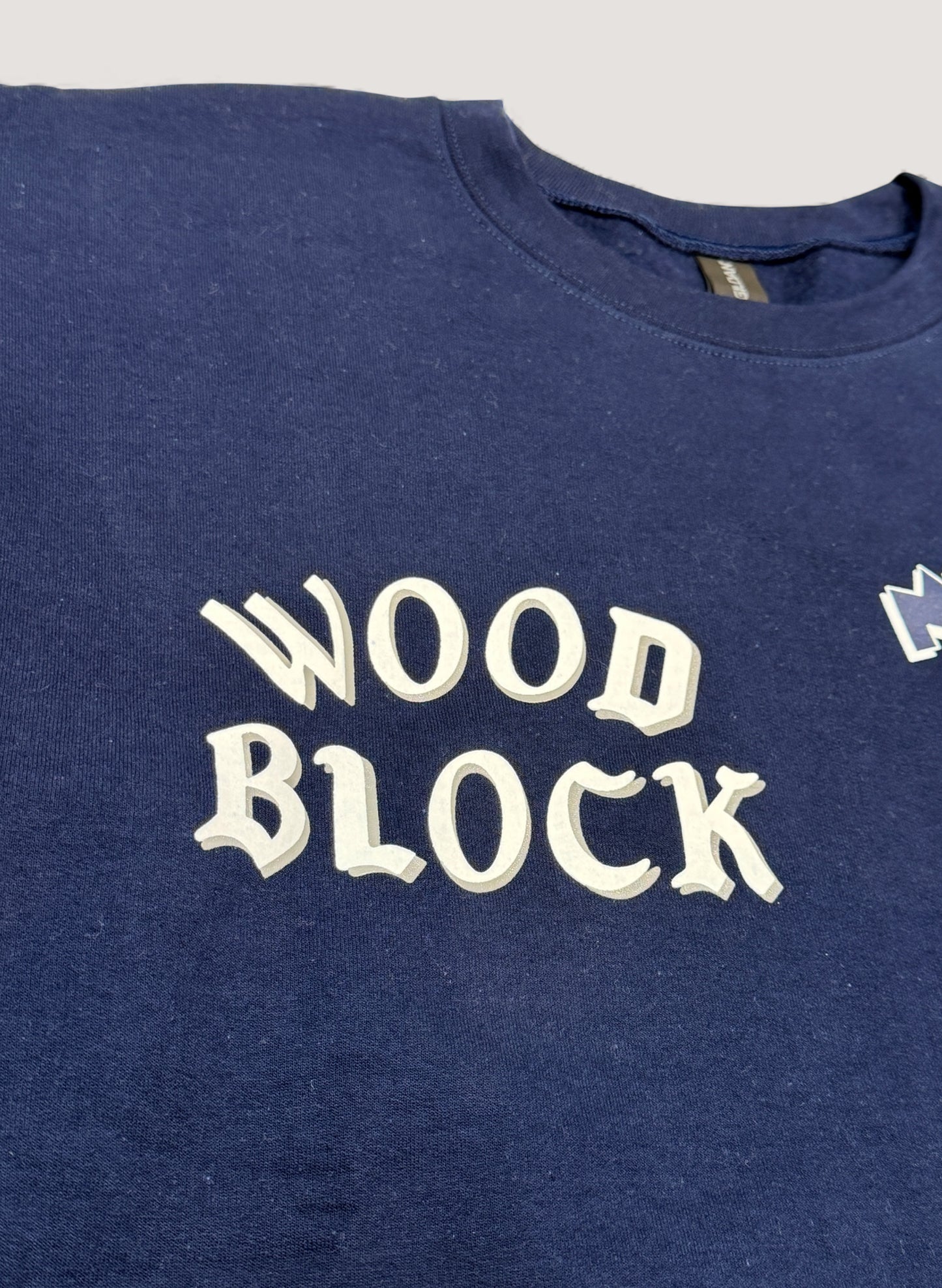 MASTERPIECE SOUND x WOODBLOCK CREW NECK SWEAT NAVY (WB-25AW-016)