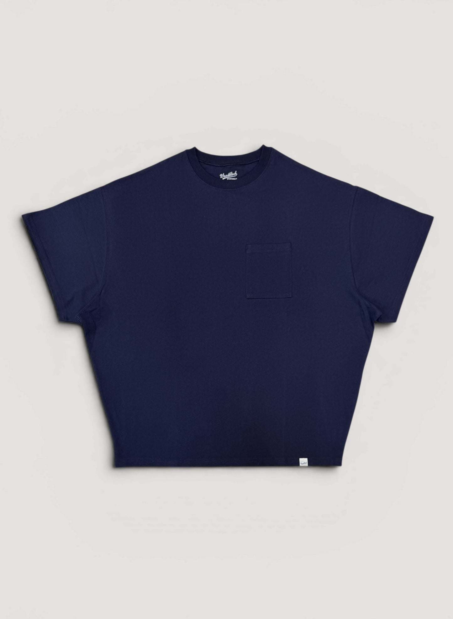 WOODBLOCK WIDE SILHOUETTE POCKET TEE NAVY (WB-26SS-021)