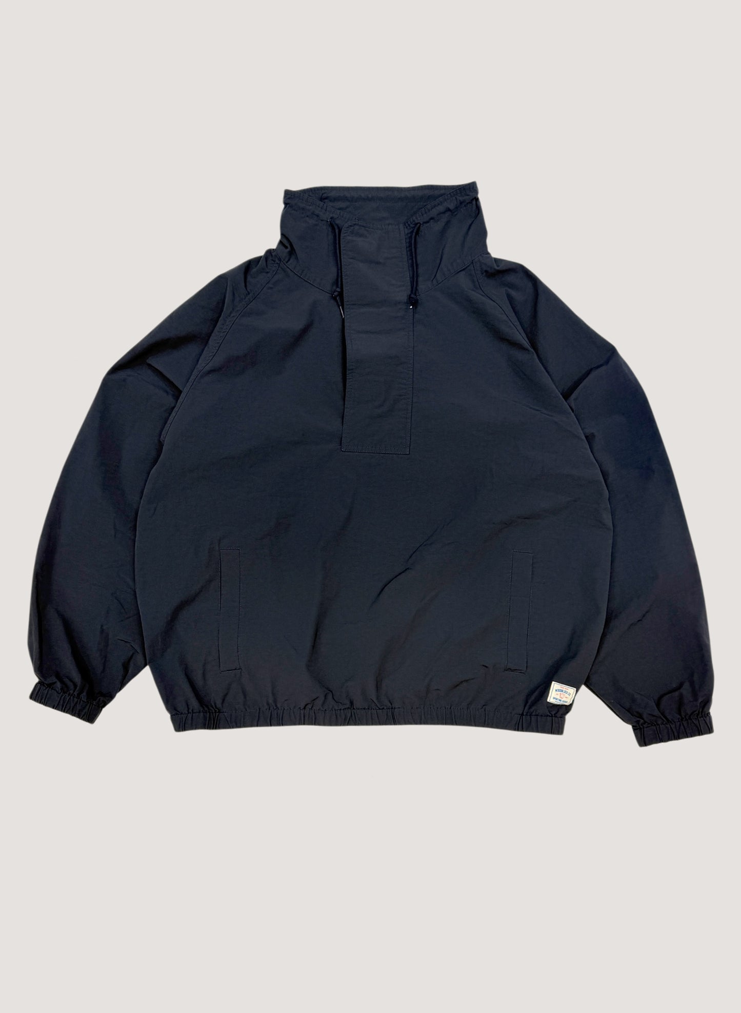 WOODBLOCK COTTON NYLON PULLOVER ANORAK NAVY (WB-26SS-006)