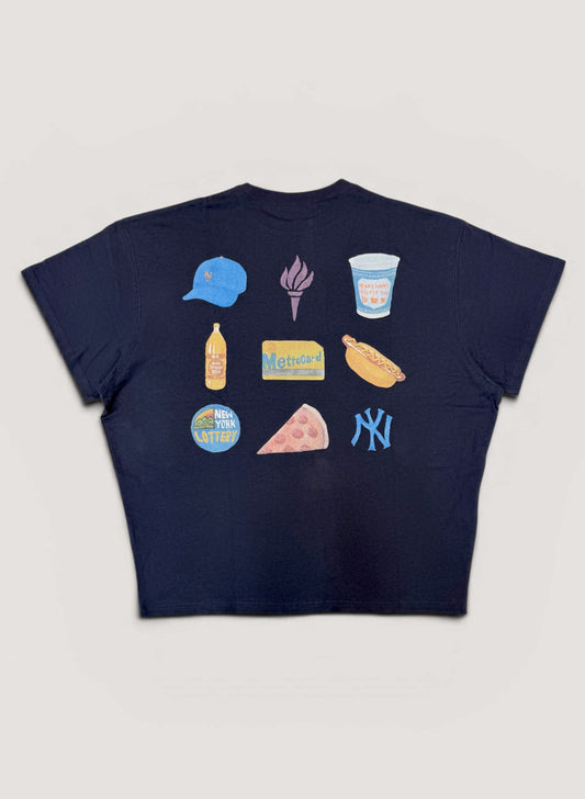 WOODBLOCK x TSUYOSHI YAMANAKA NEW YORK POCKET T-SHIRT NAVY (WB-26SS-024)