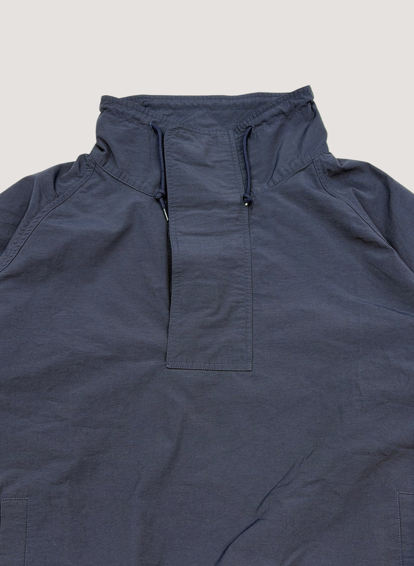 WOODBLOCK COTTON NYLON PULLOVER ANORAK NAVY (WB-26SS-006)