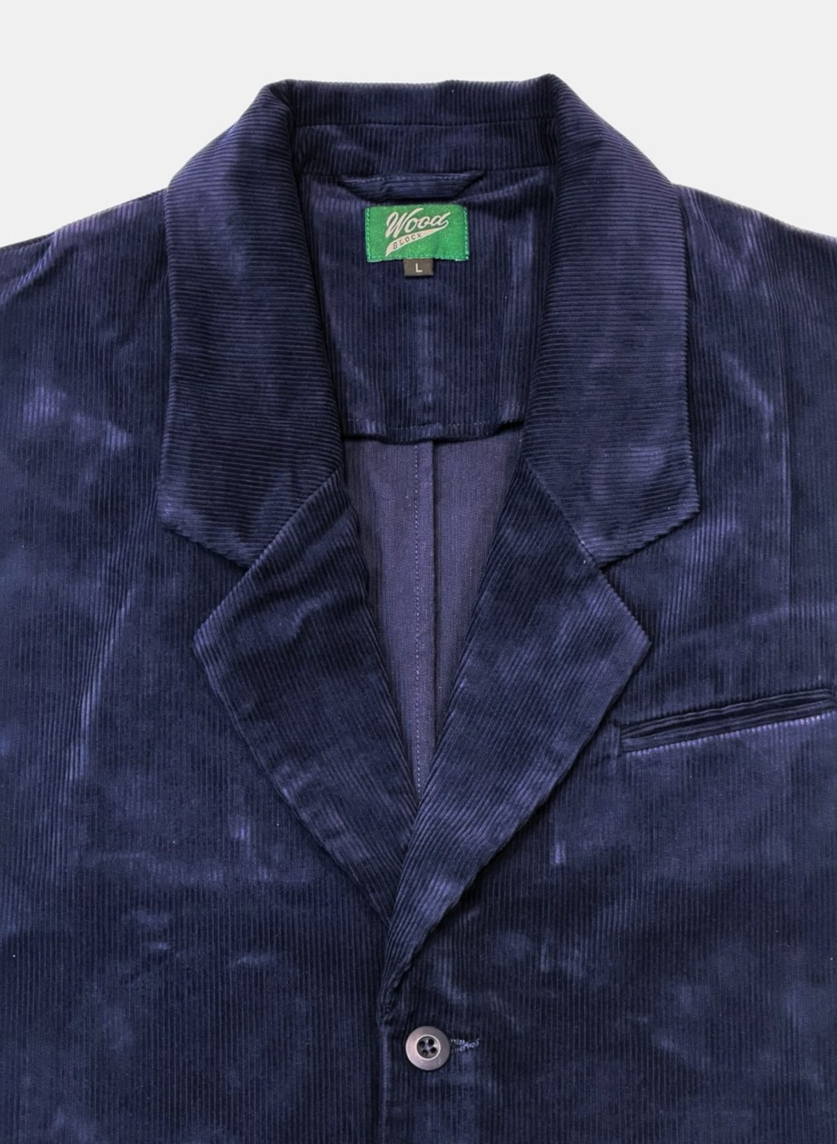 WOODBLOCK CORDURAY 2BTN WIDE SLEEVE JACKET NAVY (WB-26AW-009)