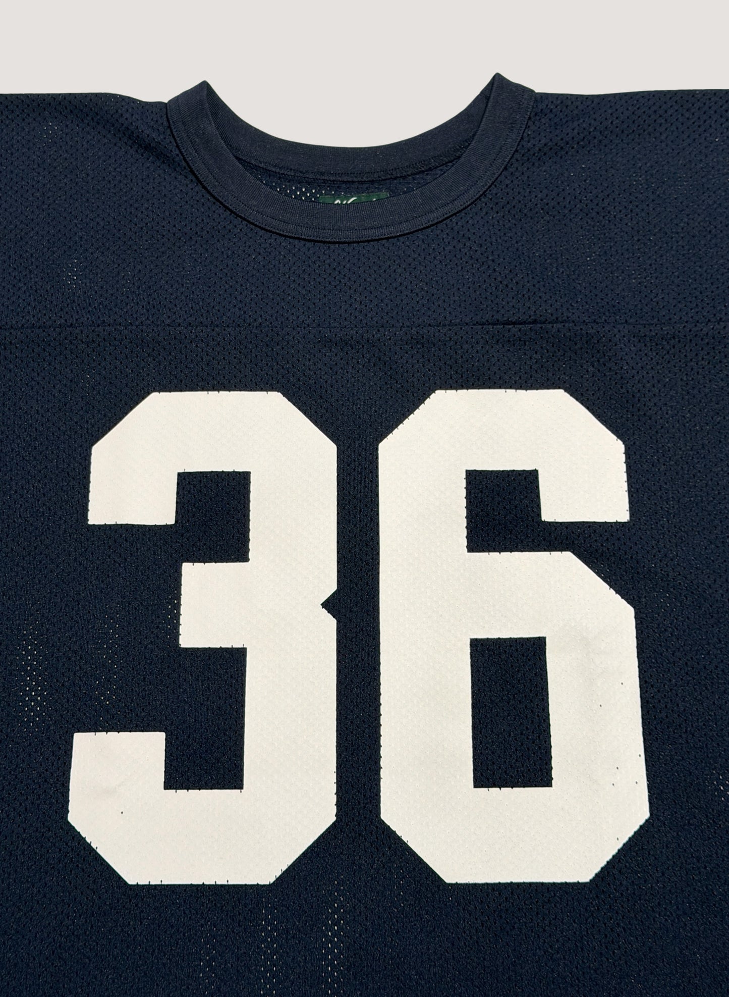 WOODBLOCK 36 S/S CREW NECK MESH FOOTBALL SHIRT NAVY/WHITE (WB-26SS-020)