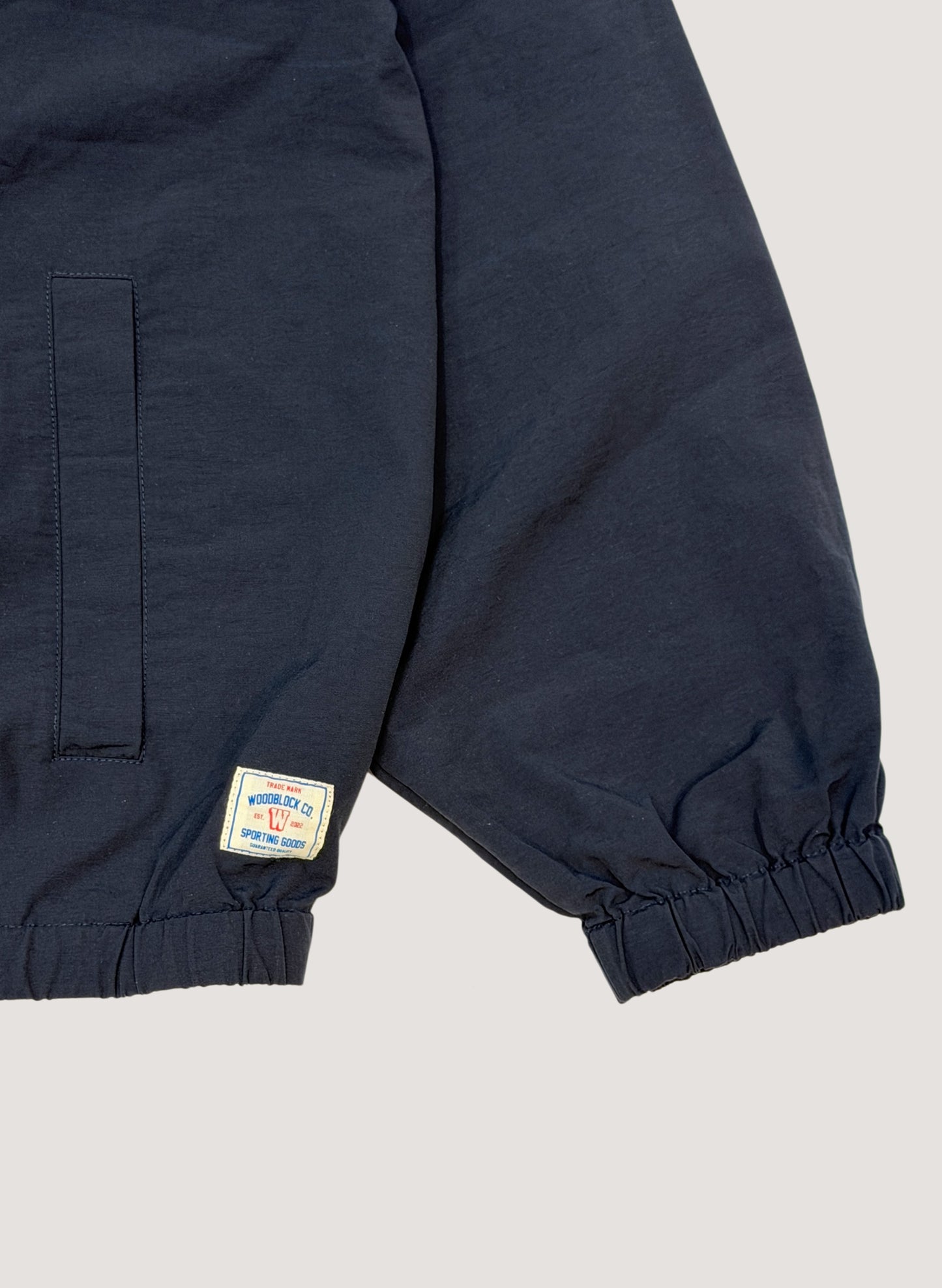 WOODBLOCK COTTON NYLON PULLOVER ANORAK NAVY (WB-26SS-006)