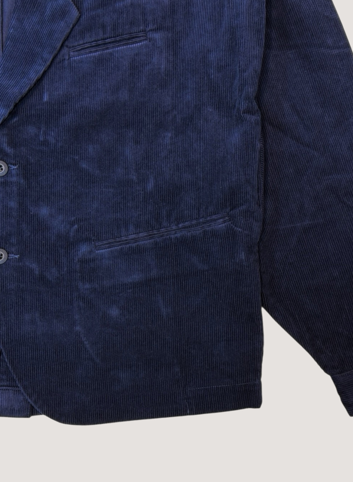 WOODBLOCK CORDURAY 2BTN WIDE SLEEVE JACKET NAVY (WB-26AW-009)