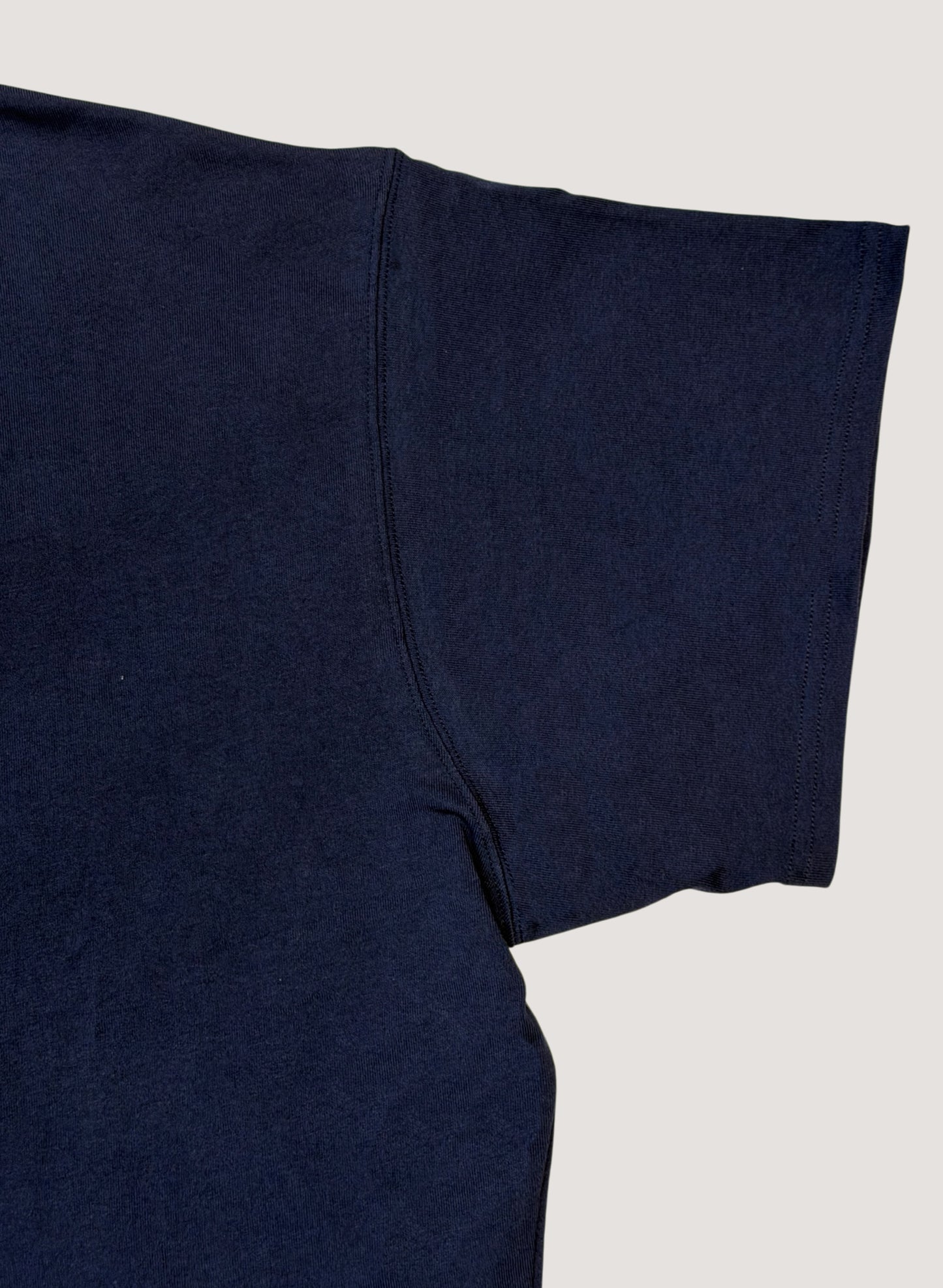 WOODBLOCK S/S WIDE TAPERED SILHOUETTE HENRY NECK T-SHIRT NAVY (WB-26SS-018)