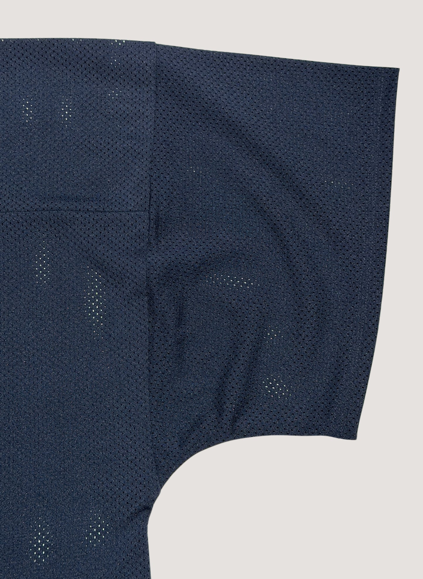 WOODBLOCK 36 S/S CREW NECK MESH FOOTBALL SHIRT NAVY/WHITE (WB-26SS-020)