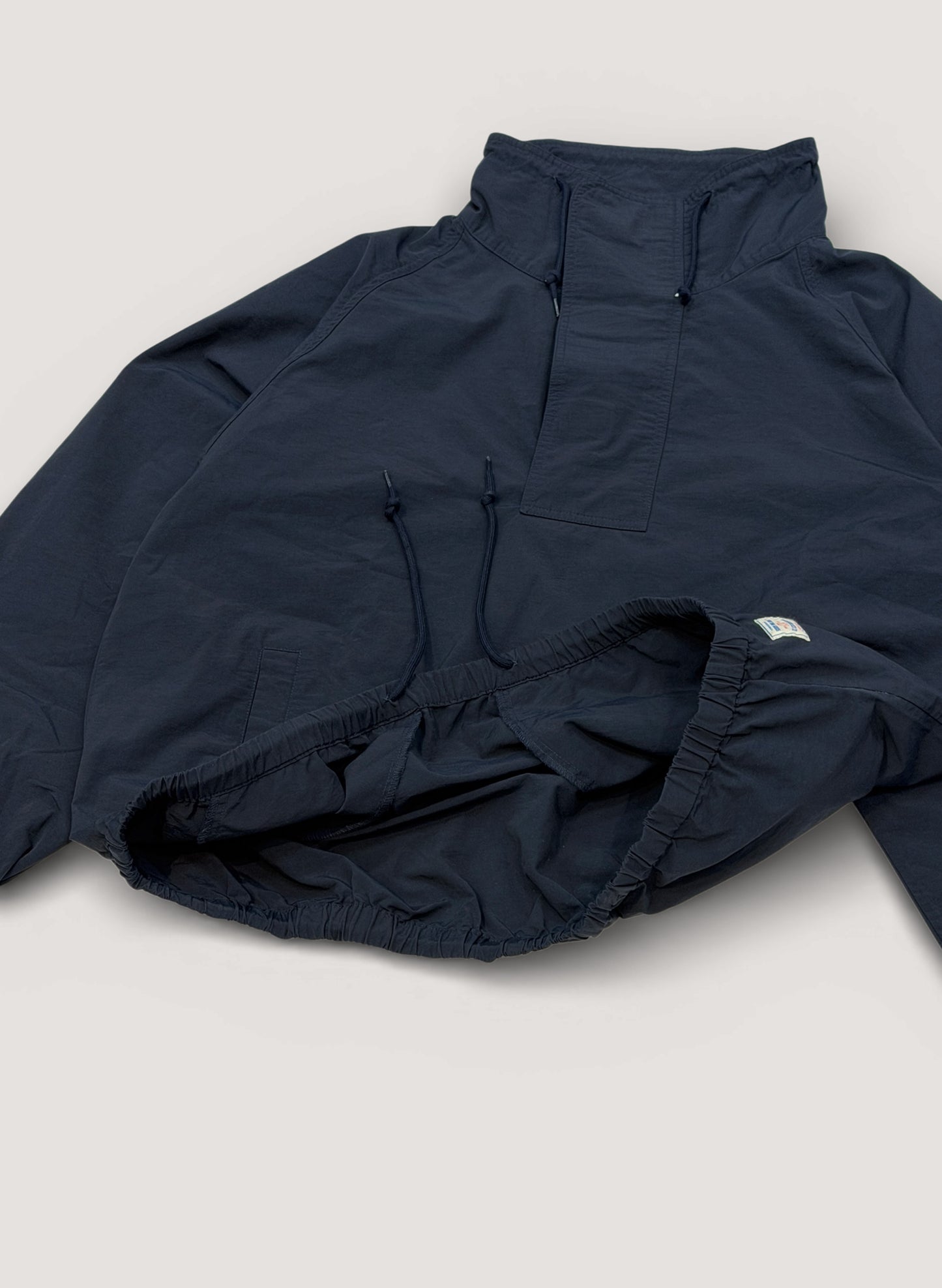 WOODBLOCK COTTON NYLON PULLOVER ANORAK NAVY (WB-26SS-006)