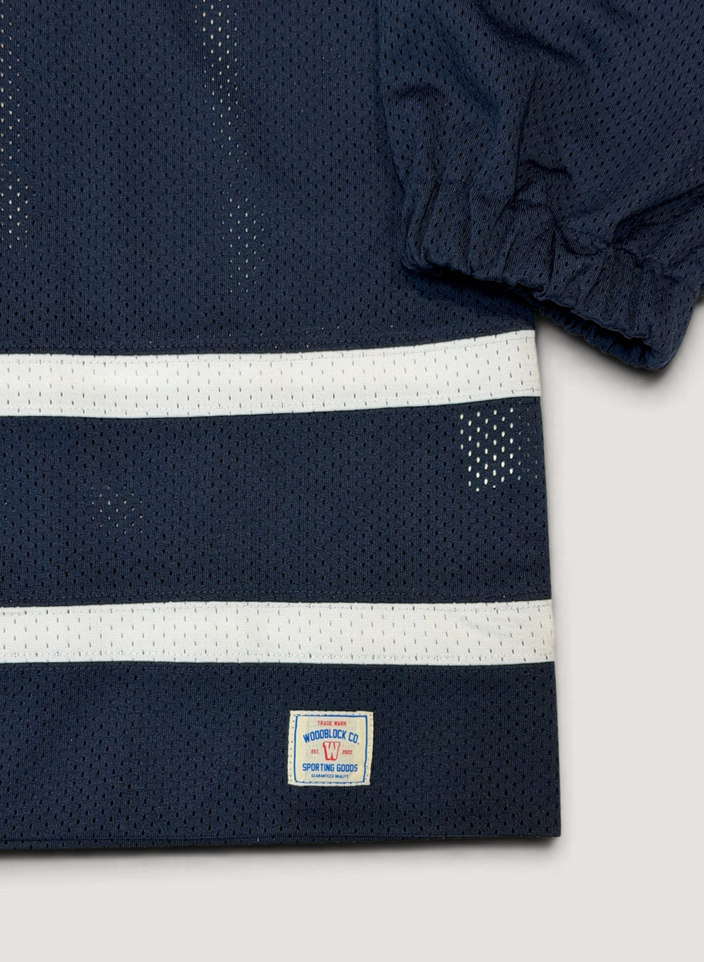 WOODBLOCK LS MESH HOCKEY JERSEY NAVY/WHITE (WB-26AW-001)