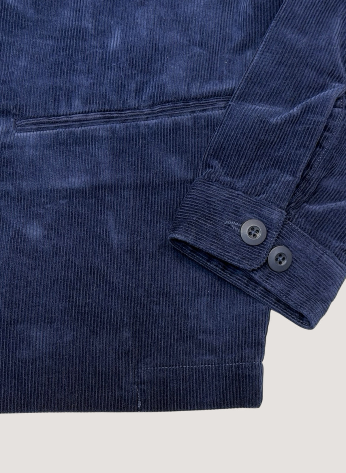WOODBLOCK CORDURAY 2BTN WIDE SLEEVE JACKET NAVY (WB-26AW-009)