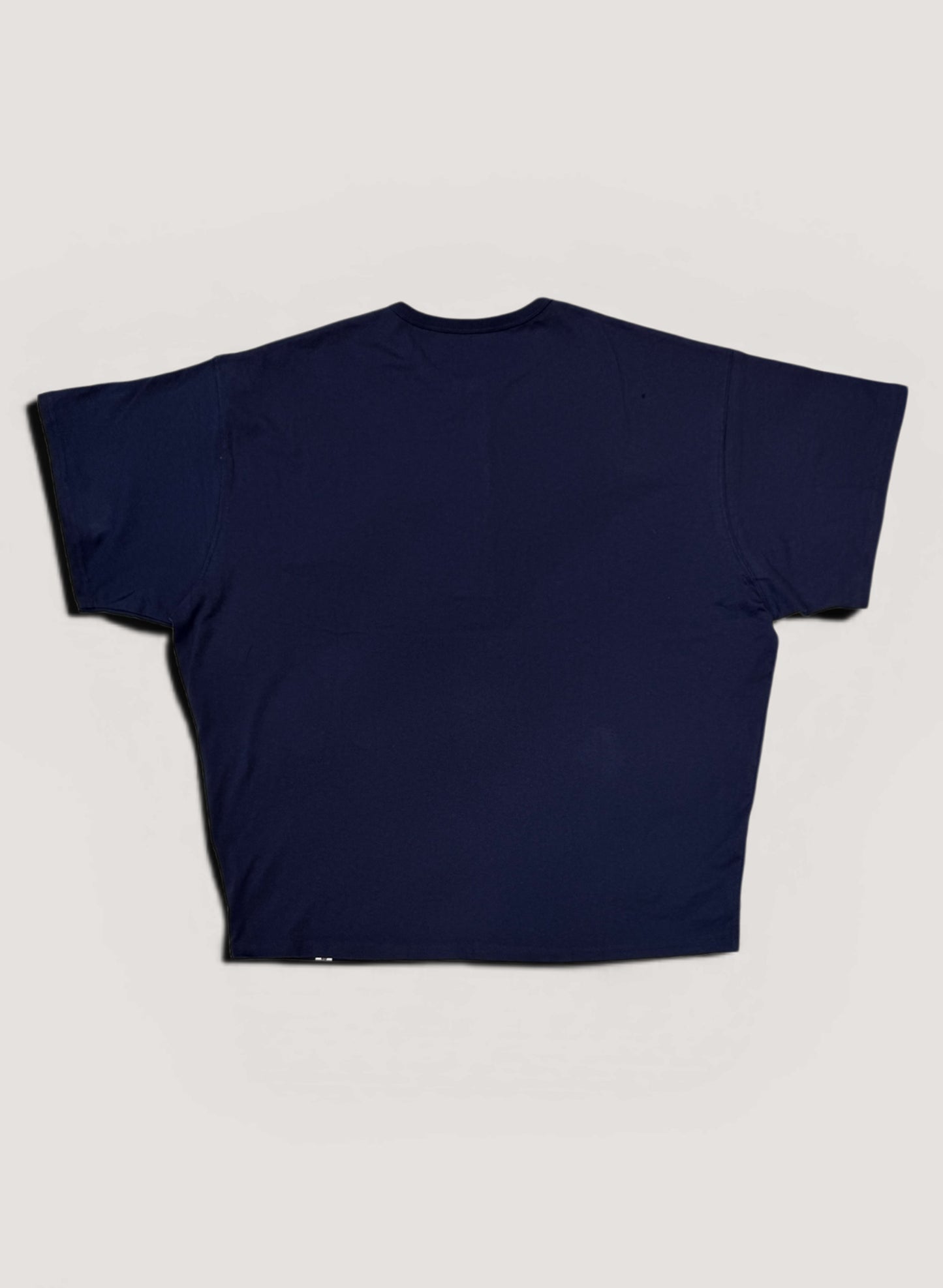 WOODBLOCK S/S WIDE TAPERED SILHOUETTE HENRY NECK T-SHIRT NAVY (WB-26SS-018)