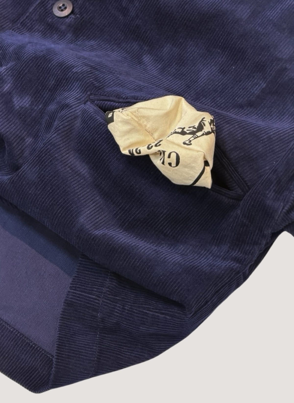 WOODBLOCK CORDURAY 2BTN WIDE SLEEVE JACKET NAVY (WB-26AW-009)