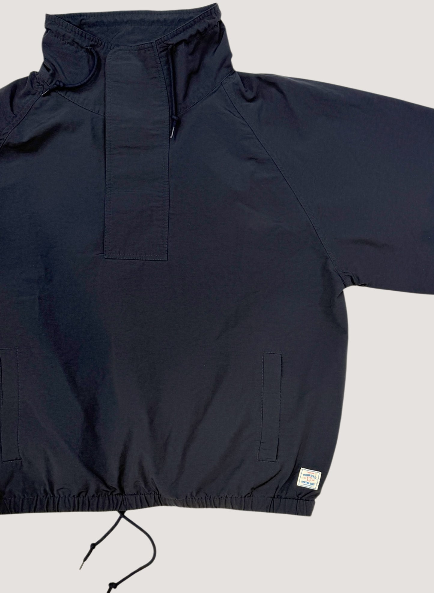 WOODBLOCK COTTON NYLON PULLOVER ANORAK NAVY (WB-26SS-006)