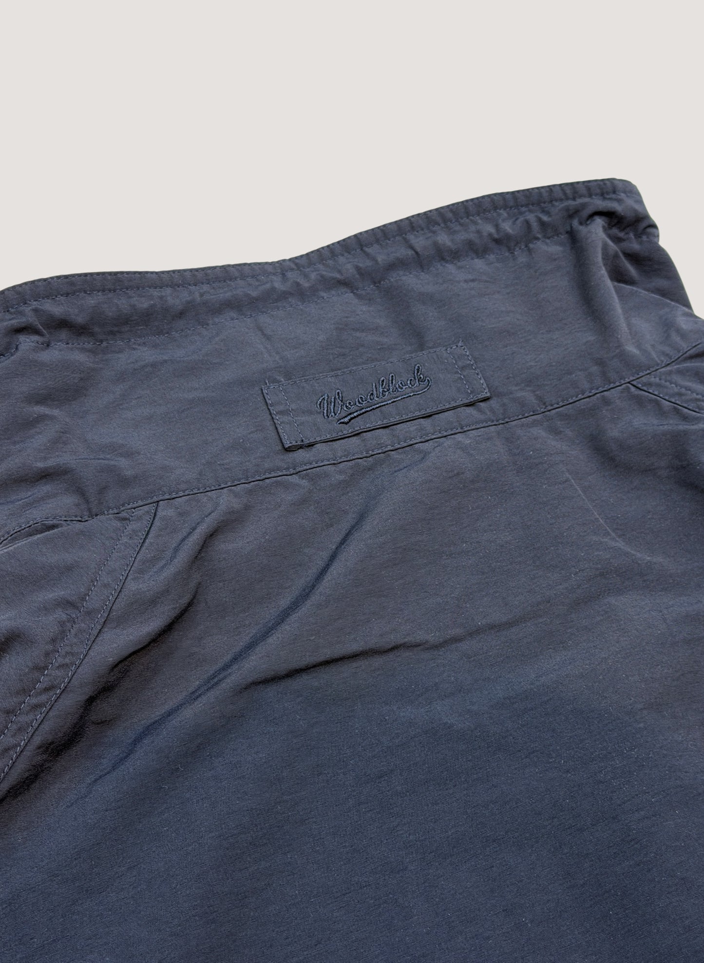 WOODBLOCK COTTON NYLON PULLOVER ANORAK NAVY (WB-26SS-006)