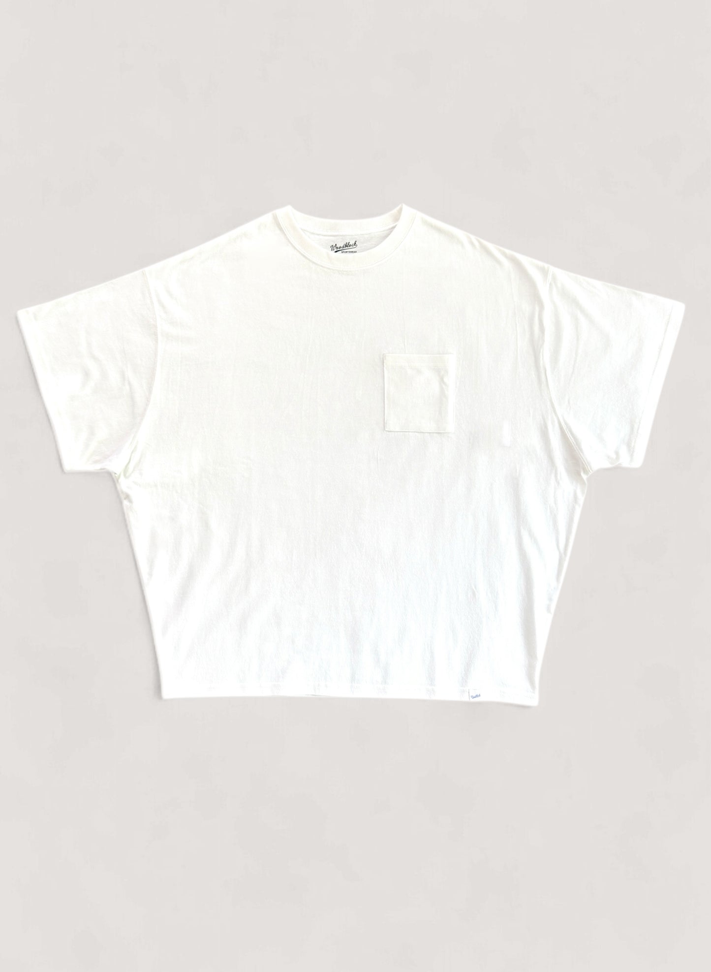 WOODBLOCK S/S WIDE TAPERED SILHOUETTE POCKET T-SHIRT NATURAL(WB-25SS-010)