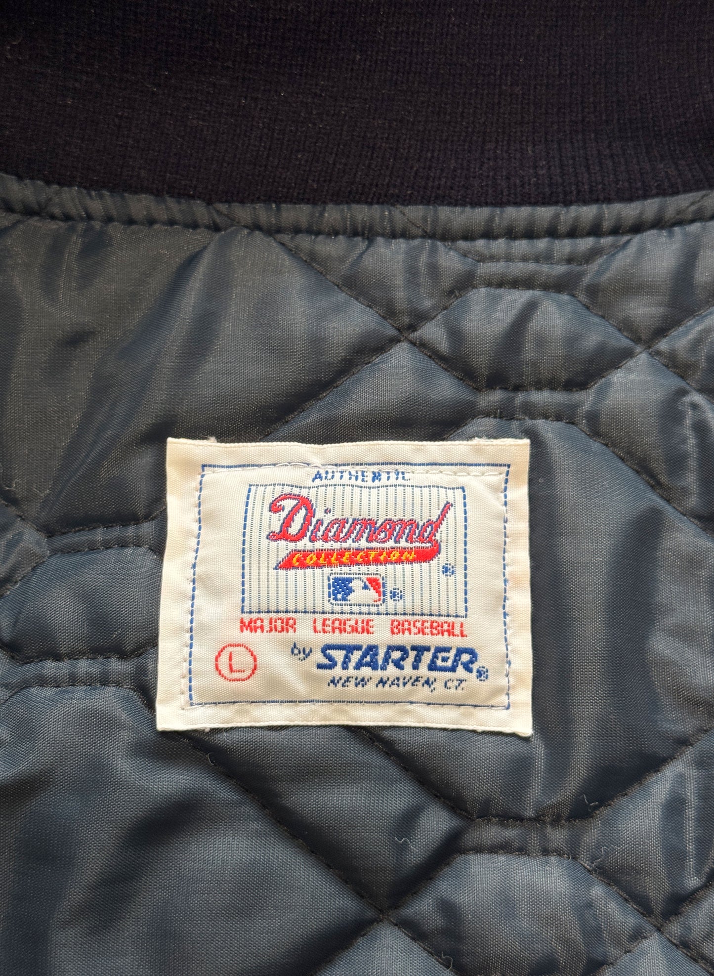 (SUP-550) STARTER NEW YORK YANKEES NYLON STADIUM JACKET - L - MADE IN U.S.A.