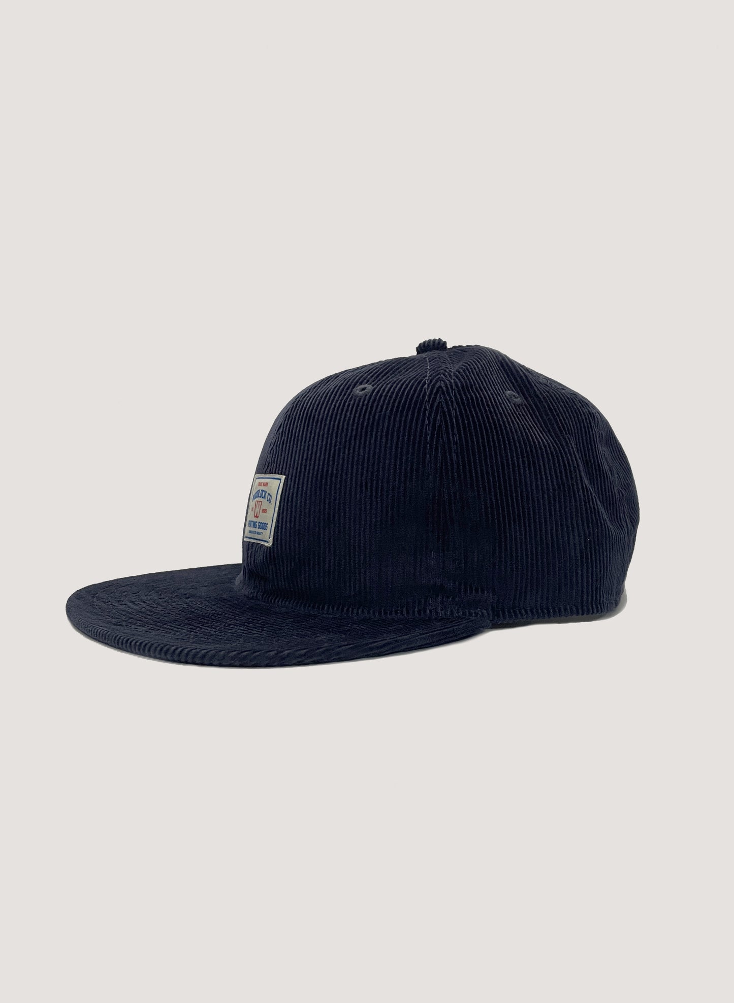 WOODBLOCK LABEL CORDUROY CAP NAVY(WB-23AW-021)