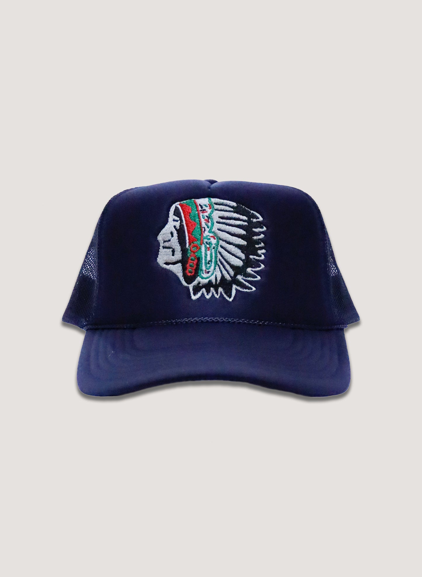 WOODBLOCK CHIEF HEAD MESH CAP NAVY (23SS-023)