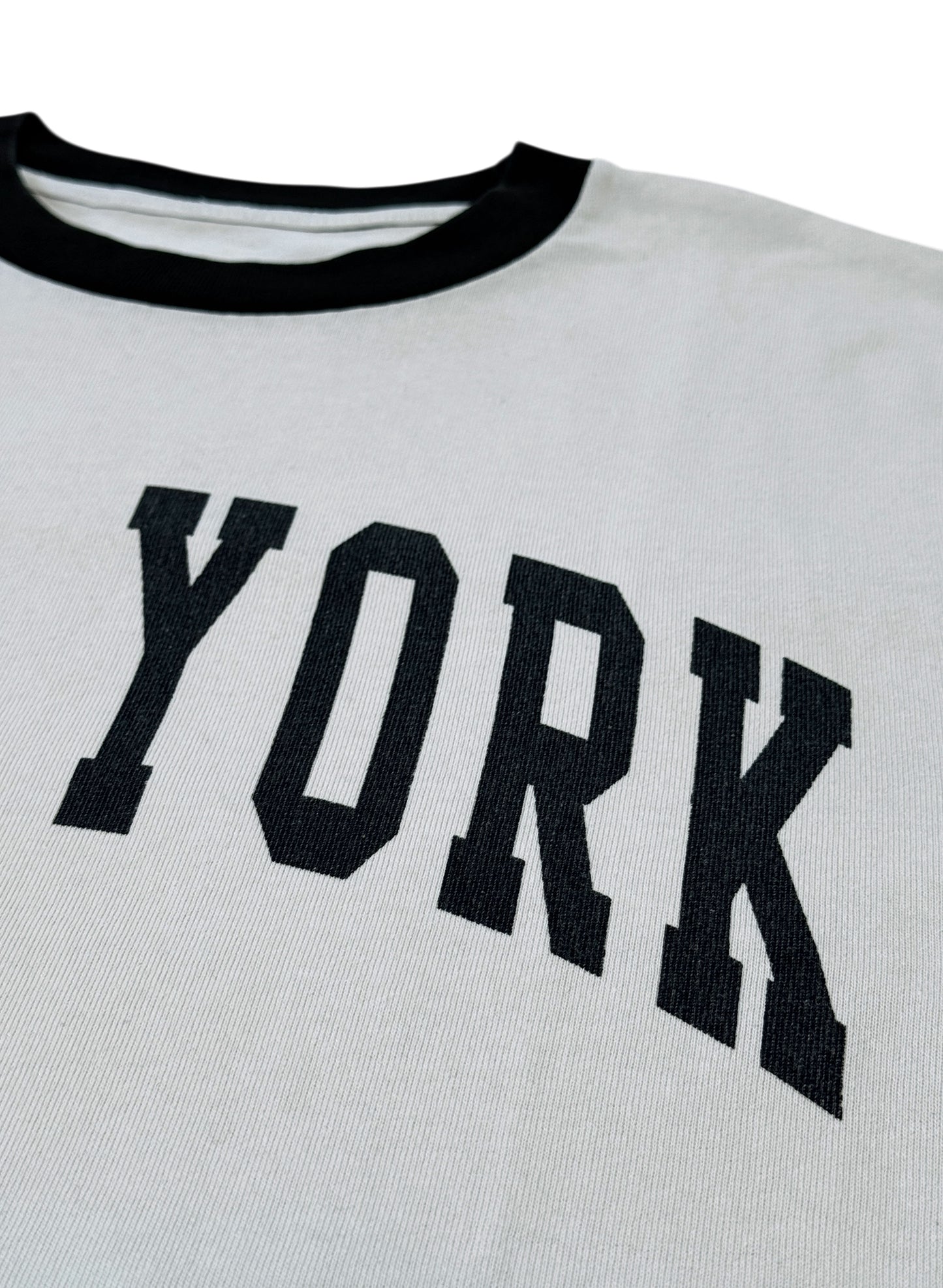 (SUP-612) NEW YORK S/S TEE - NATURAL/CHARCOAL