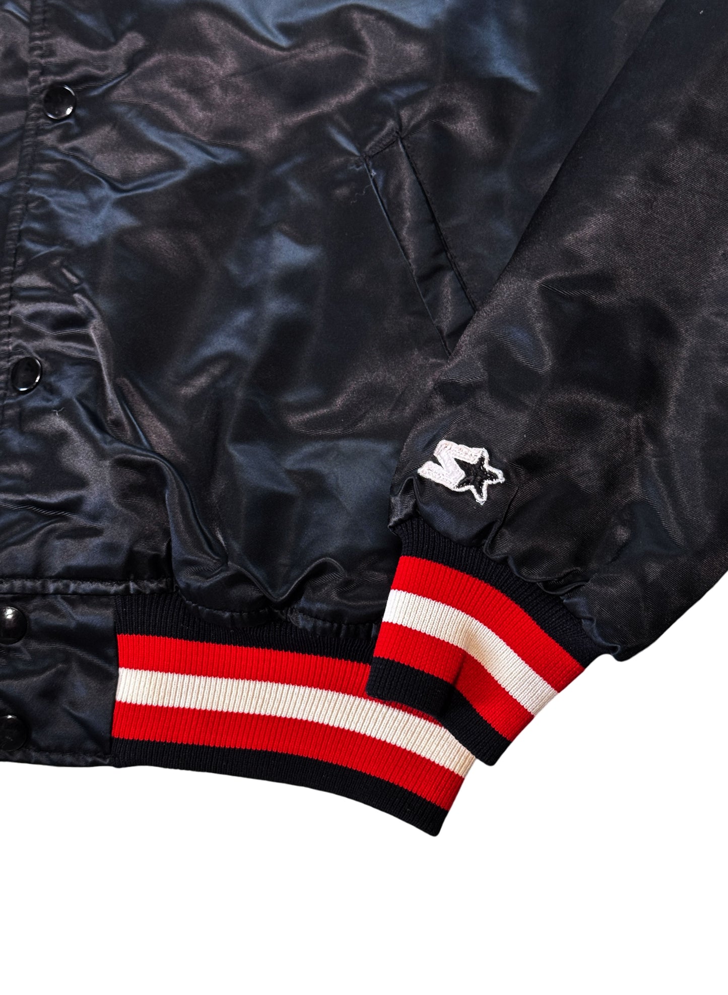 (SUP-773) STARTER NHL CHICAGO BLACKHAWKS NYLON STADIUM JACKET - MADE IN U.S.A.