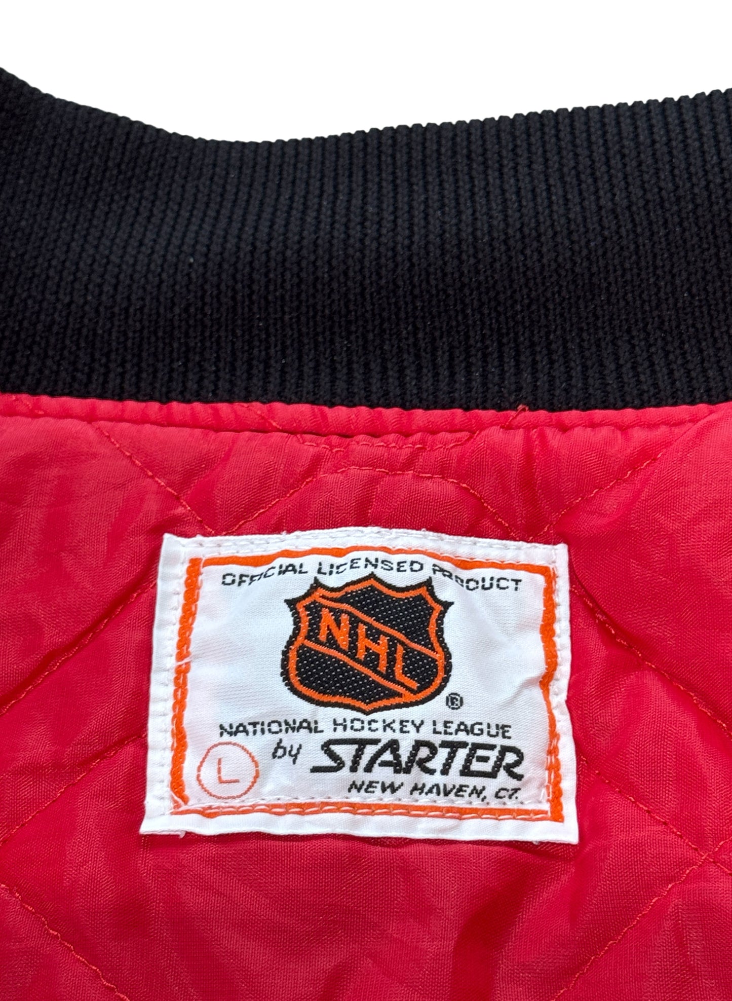 (SUP-773) STARTER NHL CHICAGO BLACKHAWKS NYLON STADIUM JACKET - MADE IN U.S.A.