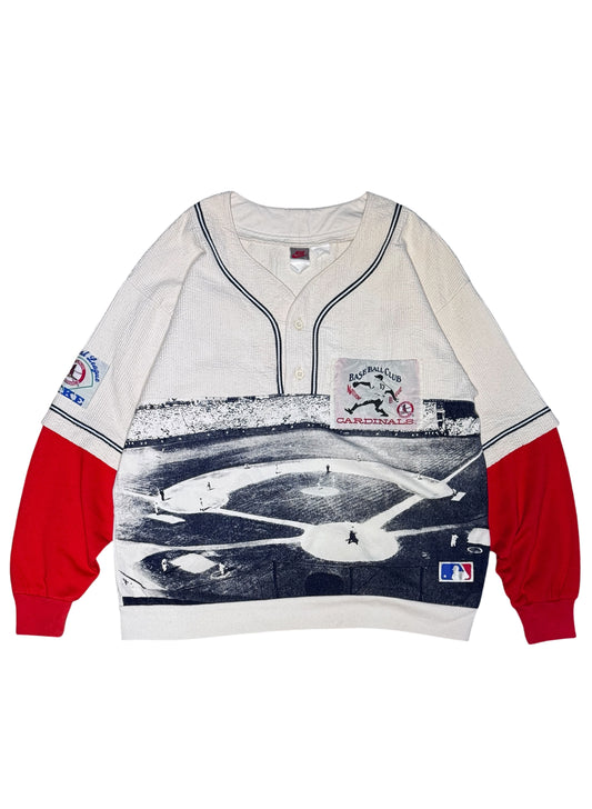 (SUP-859) 90s NIKE x MLB ST.LOUIS CARDINALS LAYERING BASEBALL SHIRT - XL