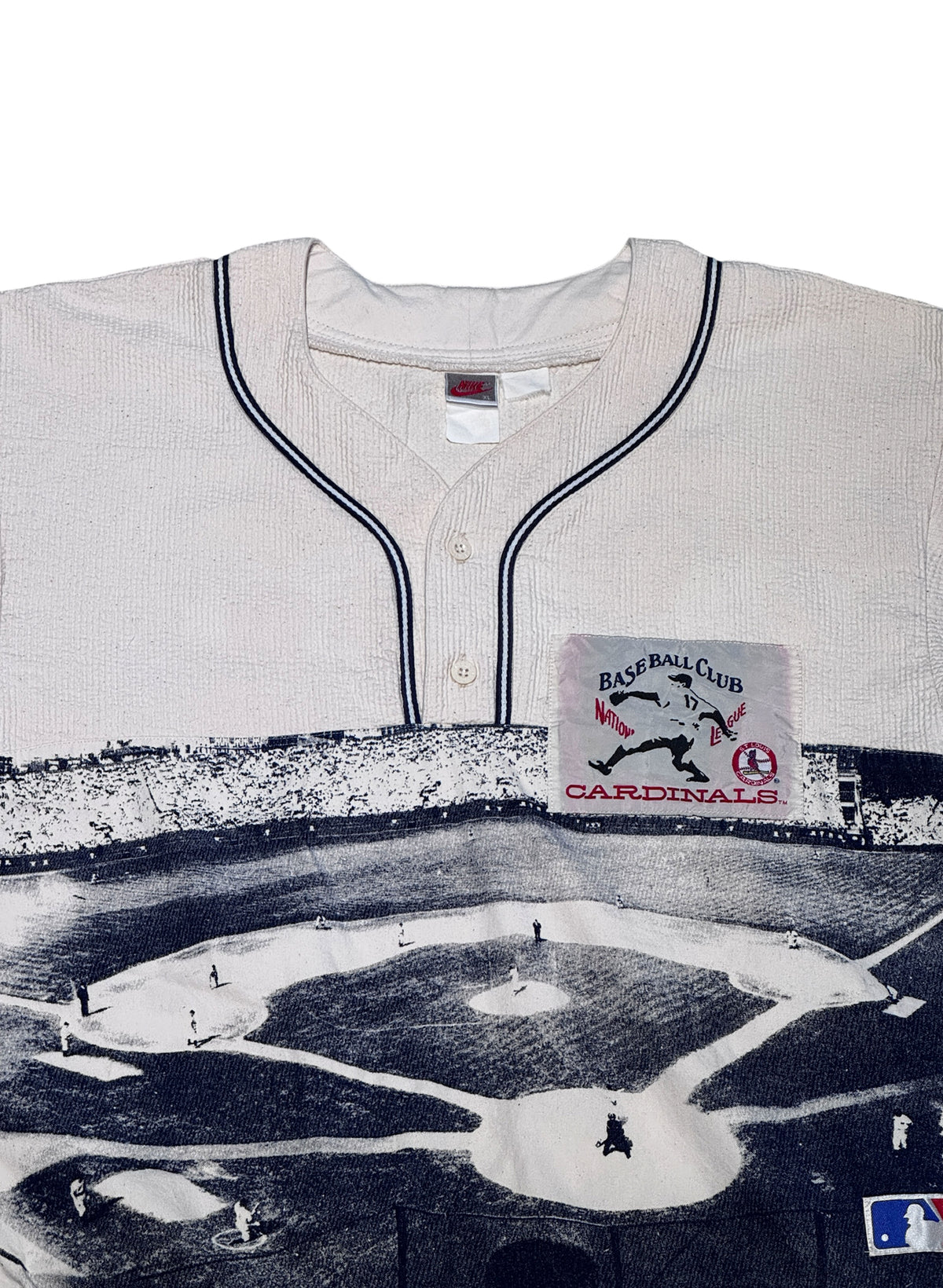 (SUP-859) 90s NIKE x MLB ST.LOUIS CARDINALS LAYERING BASEBALL SHIRT - XL