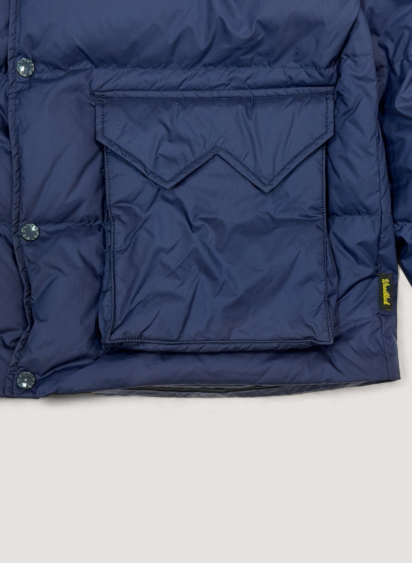 WOODBLOCK W FLAP DOWN JACKET NAVY (WB-25AW-014)